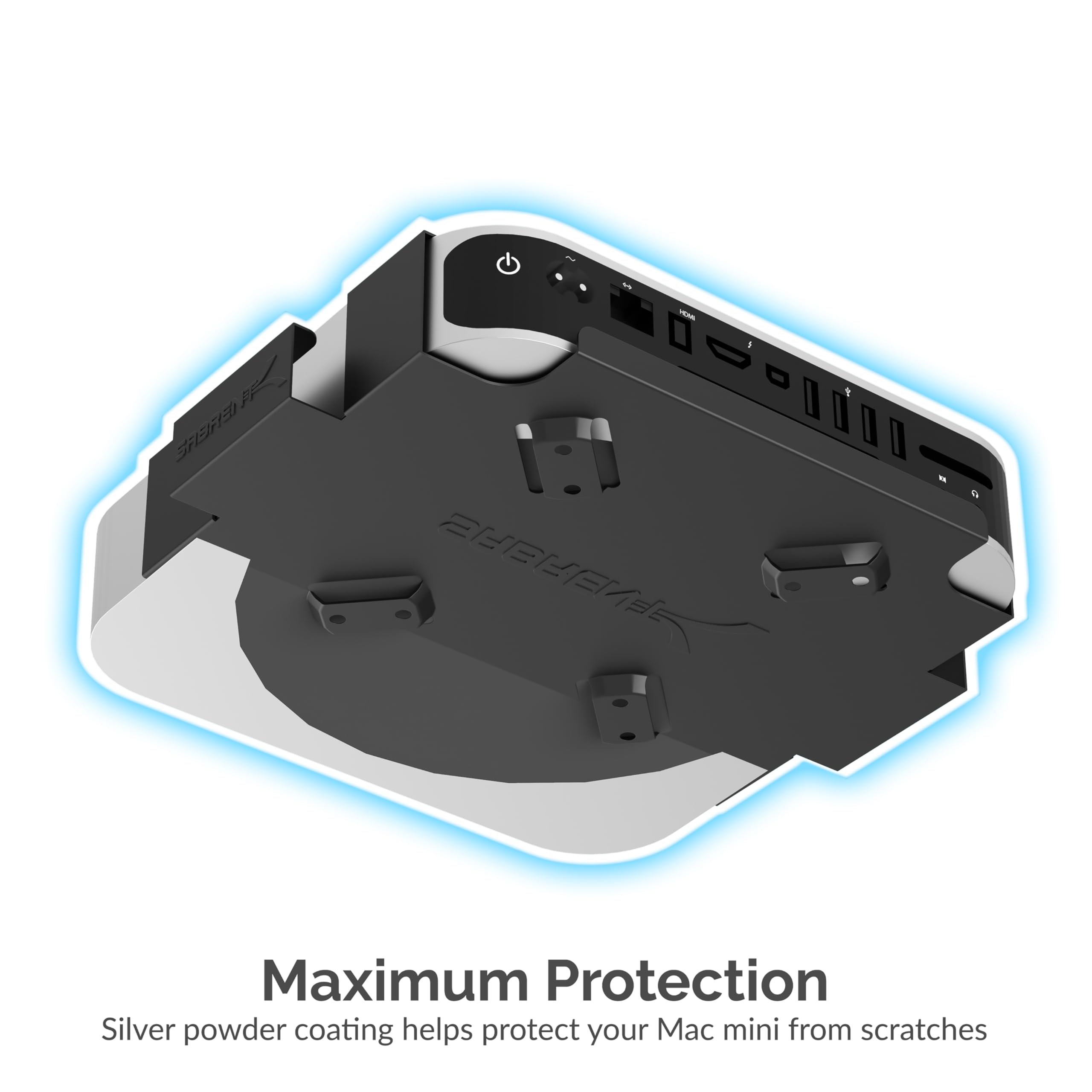 Sabrent Mac Mini Vesa Mount/Wall Mount/Under Desk Mount [Black] (Bk-Mabm)