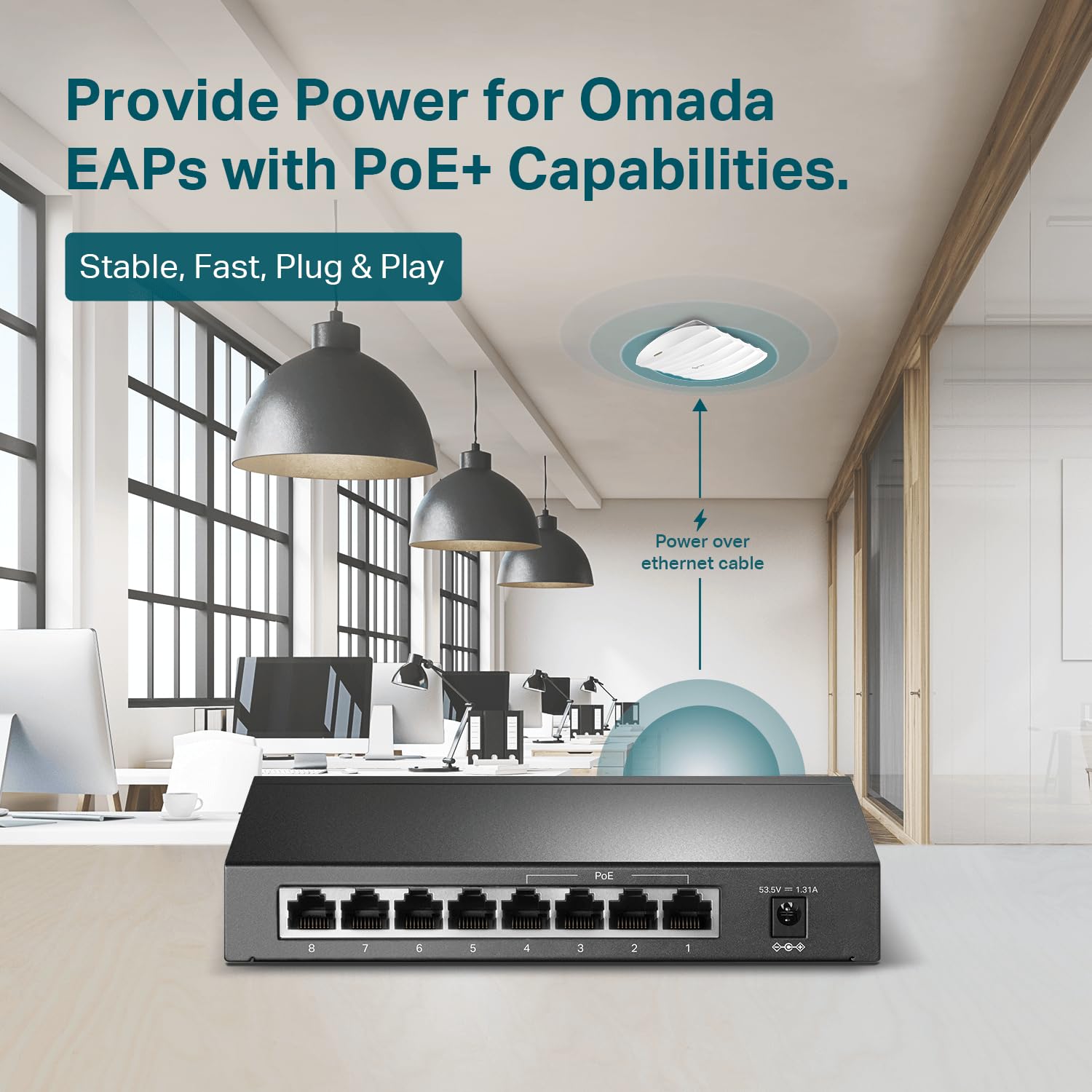 Tp Link Tl Sg1008P | 8 Port Gigabit Poe Switch | 4 Poe+ Ports @64W | Desktop | Plug & Play | Sturdy Metal W/ Shielded Ports | Fa