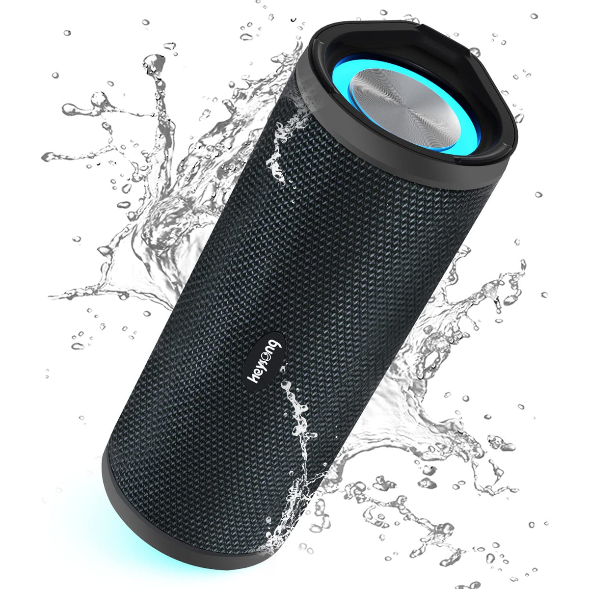 Heysong Portable Bluetooth Speaker, Wireless Outdoor Speakers, Ipx7 Waterproof, 40H Playtime, Tf Card, Loud Stereo Sound For Bea
