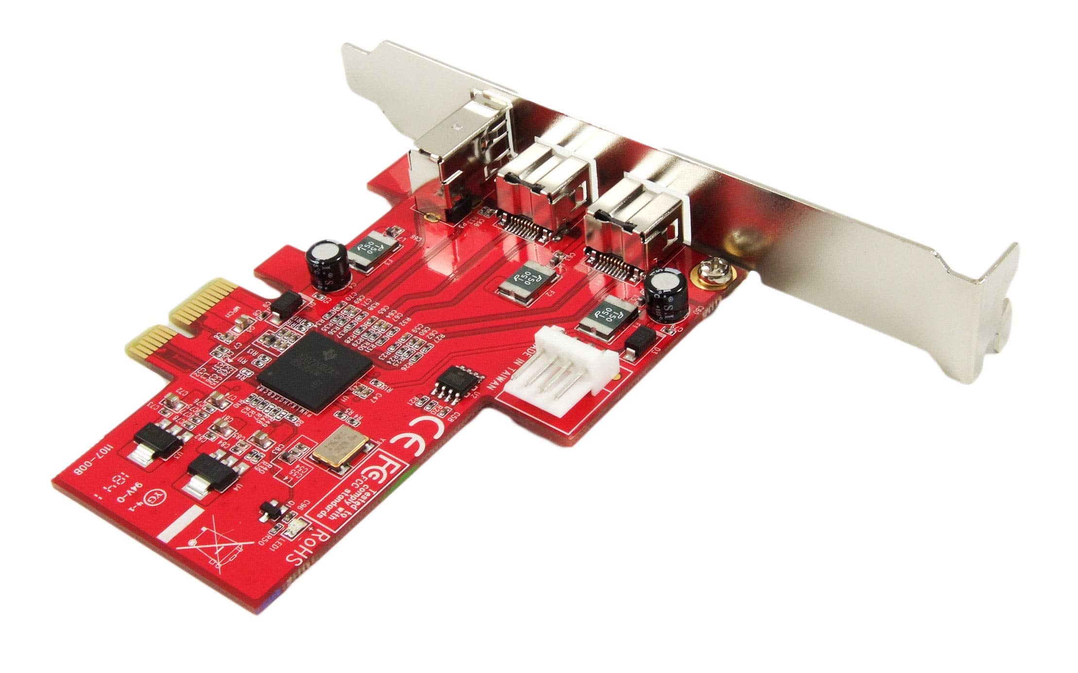 Ableconn Pex Fw107 1394B & 1394A 3 Port Pci Express (Pcie) Low Profile Firewire Host Adapter Card   Ti Xio2213 Chipset