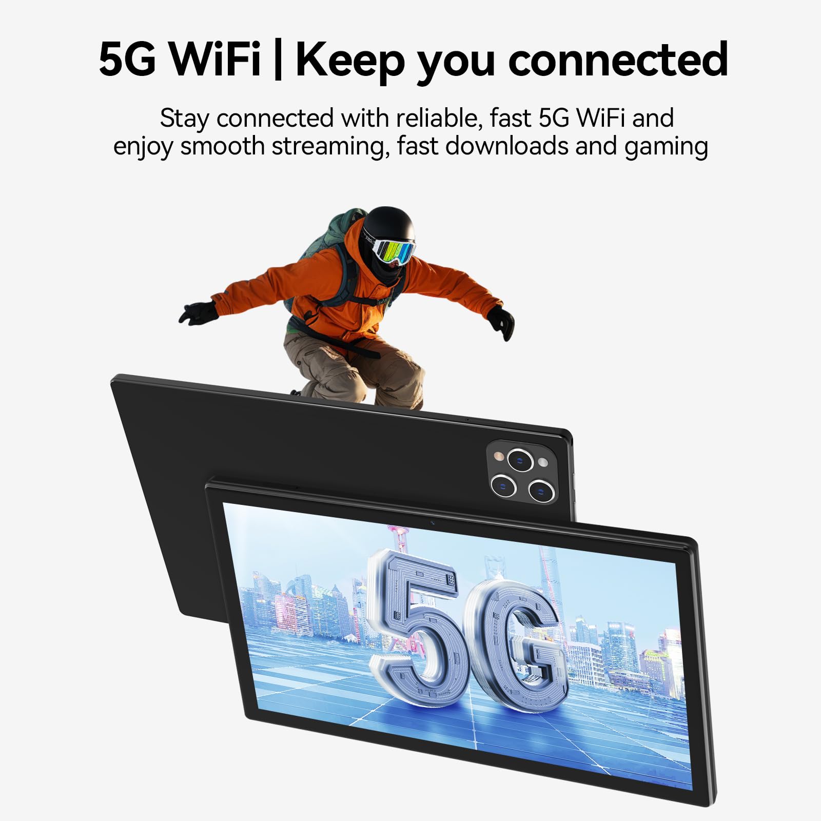 Android Tablet 10 Inch, 2024 Newest Android 13 Tablet, 128Gb Storage+16Gb Ram (8+8Virtual), Octa Core Processor, 5G Wifi Tablet,