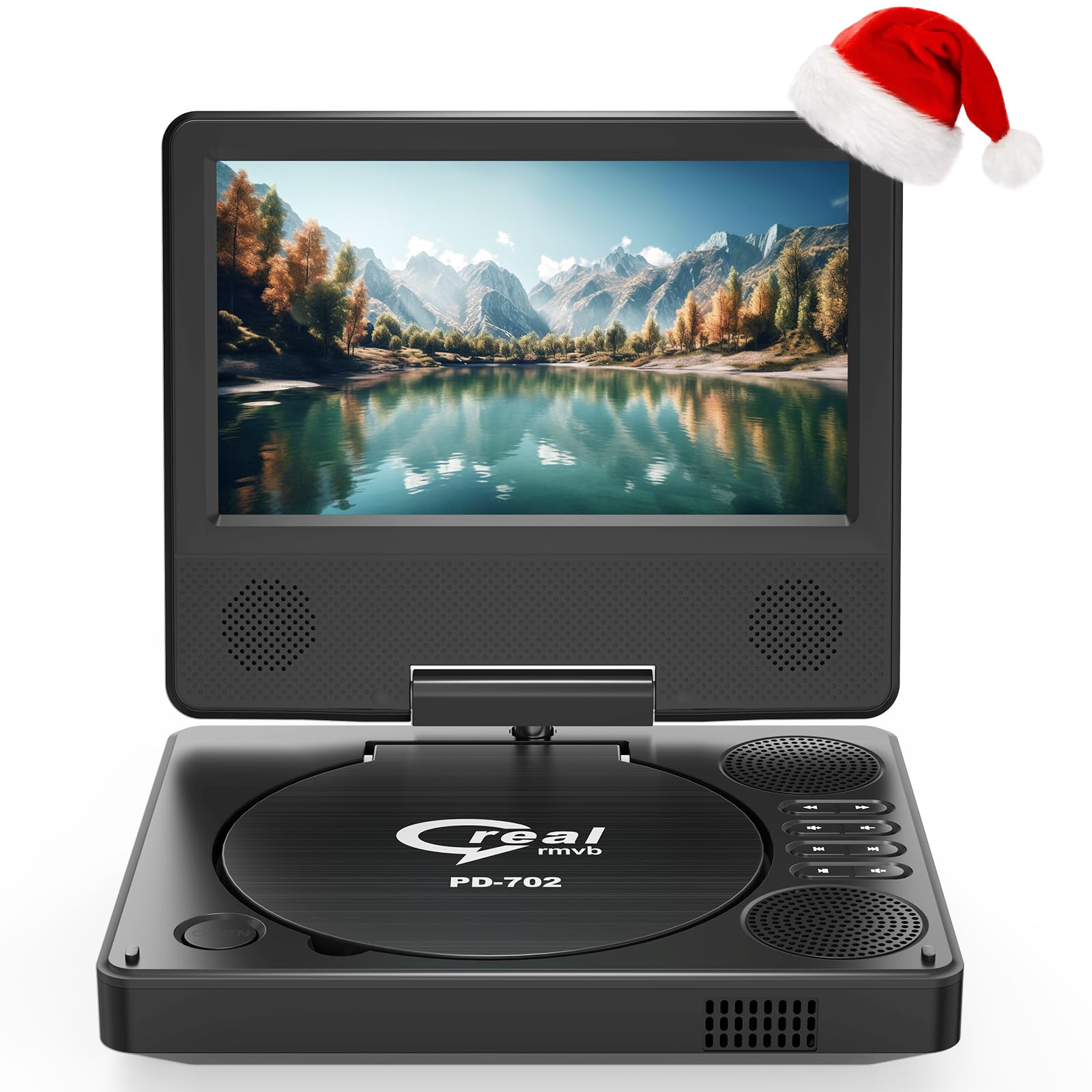 9.5'' Portable Dvd Player With 7.5'' Swivel Display Screen, 5 Hour Built In Rechargeable Battery, Car Dvd Player,Supports Sd Car