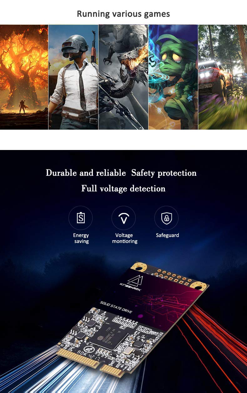 Kingshark Gamer Msata Ssd 1Tb Sata3 Sata? Internal Solid State Drive Mini Sata Ssd Disk Including 16Gb 32Gb 60Gb 64Gb 120Gb 128Gb 240Gb 480Gb 500Gb (1Tb, Msata)