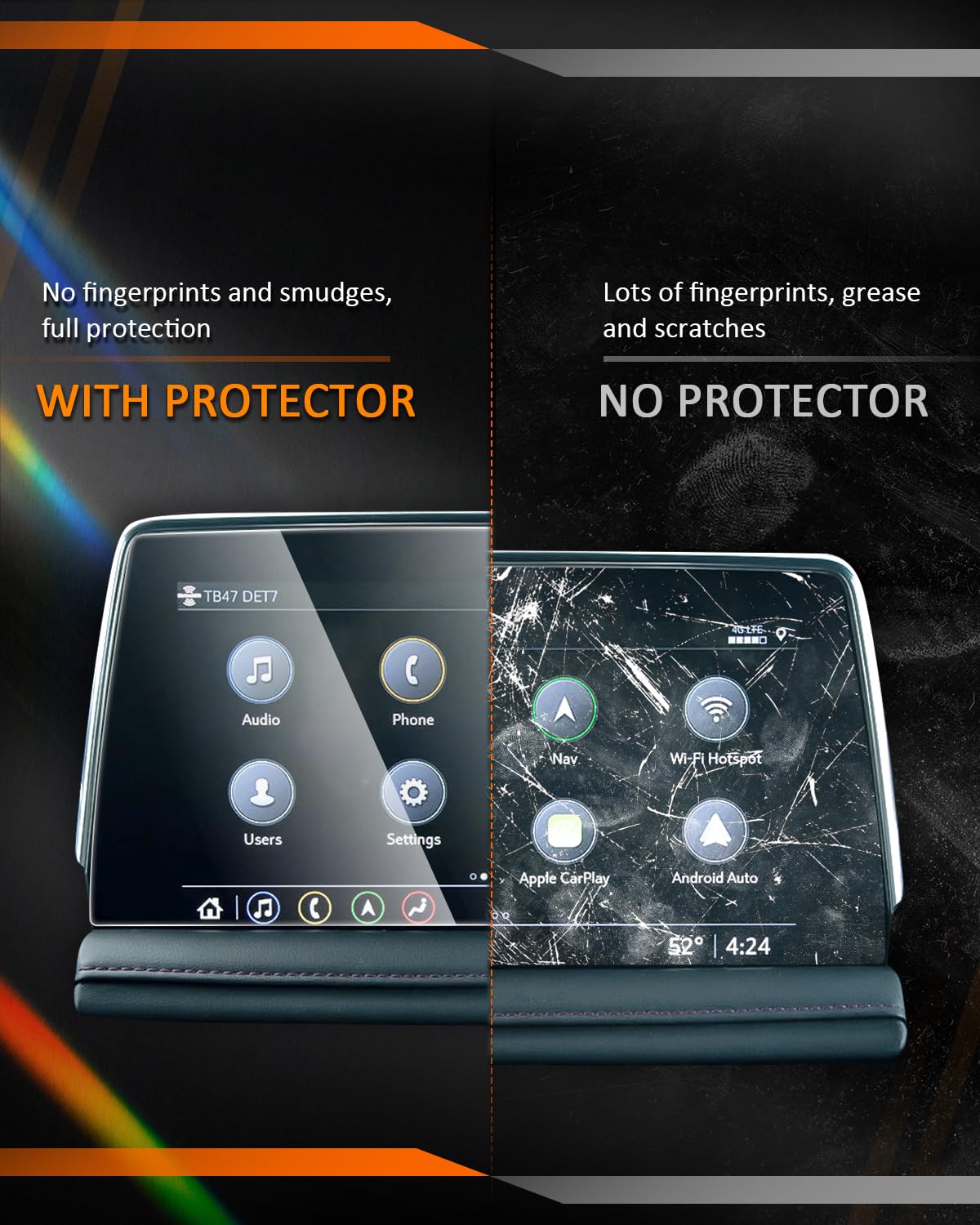 Cdefg For 2021 2022 2023 2024 Chevy Tahoe Suburban Screen Protector For Tahoe Suburban Accessories (Lt/Rst/ Z71/ Premier/High Country) 10.2' Tempered Glass