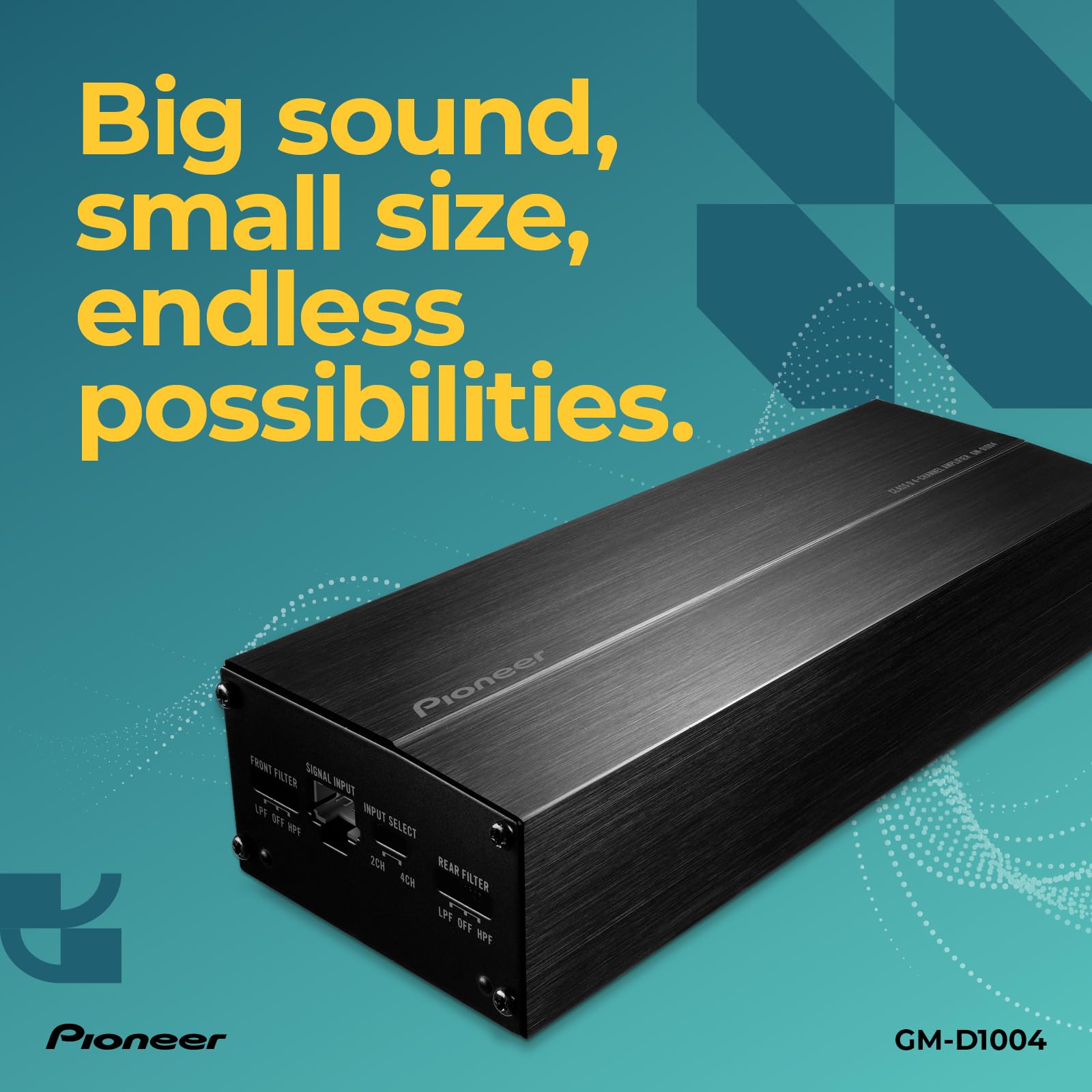 Pioneer Gm-D1004 4-Channel Class Fd Bridgeable Car Amplifier - 400W Max Power, 45W Rms