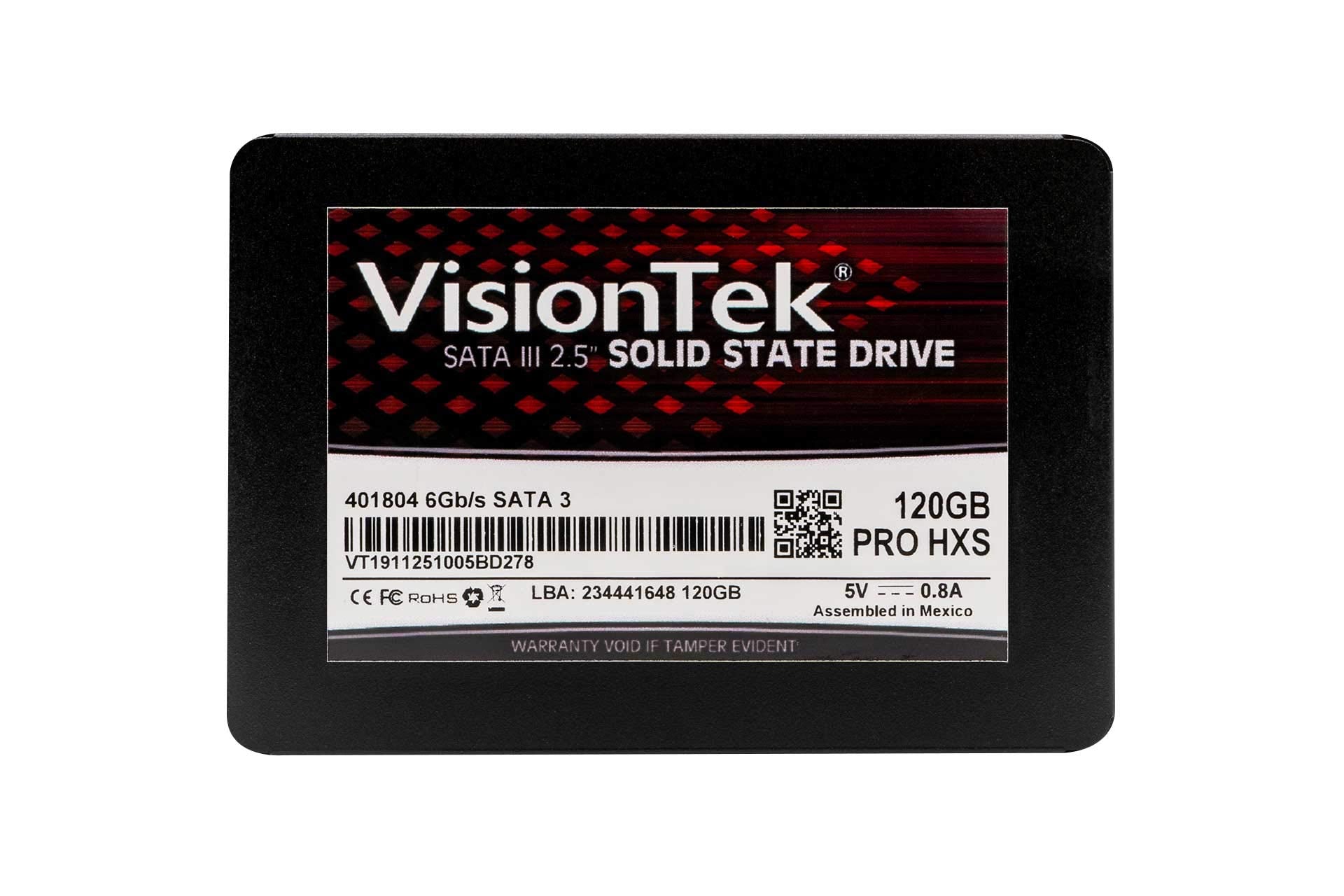 Visiontek 120Gb Pro Hxs 7Mm 2.5 Inch Sata Iii Internal Solid State Drive With 3D Tlc Nand Technology For Desktop Computers, Lapt