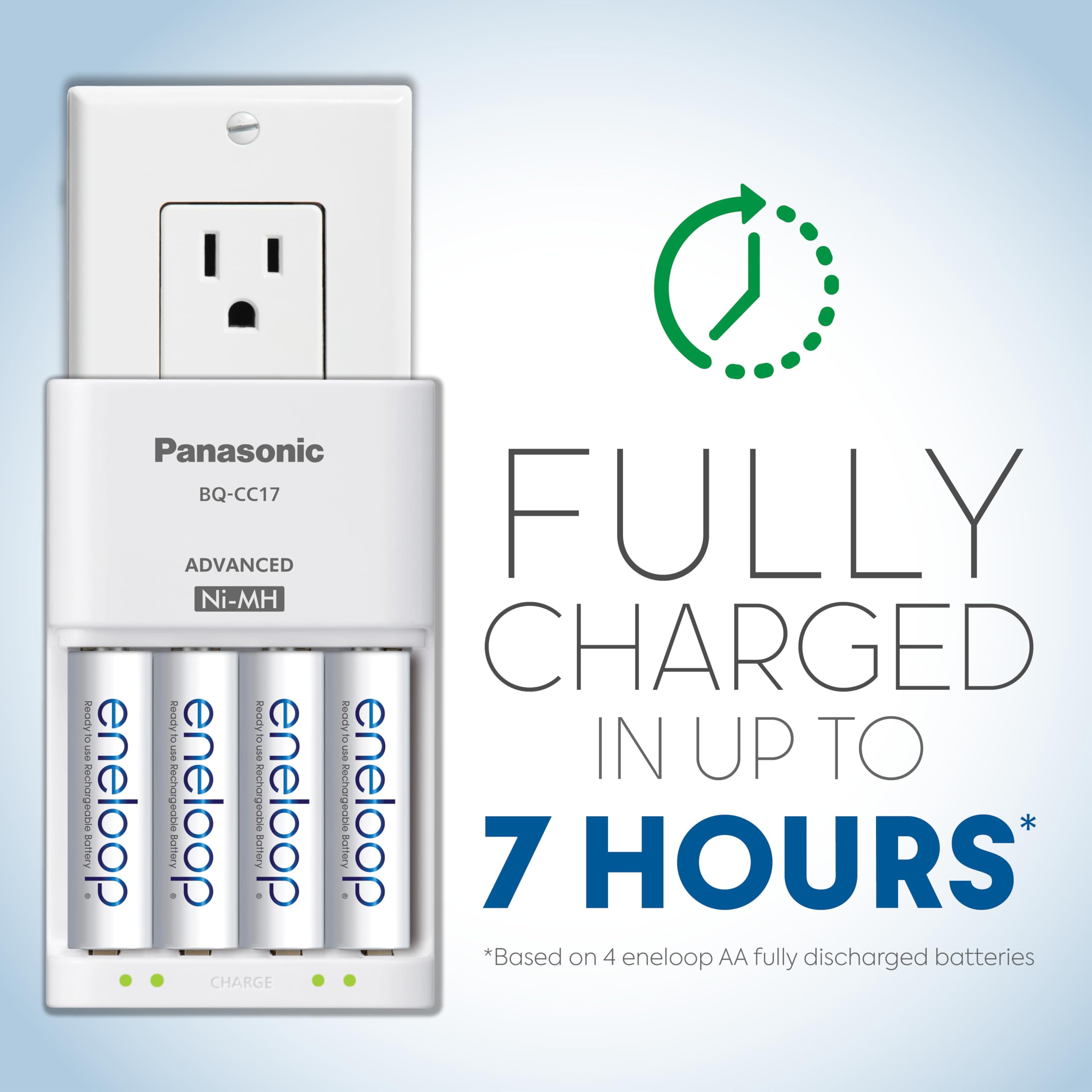 Panasonic K-Kj17Mca4Ba Advanced Individual Cell Battery Charger Pack With 4 Aa Eneloop 2100 Cycle Rechargeable Batteries