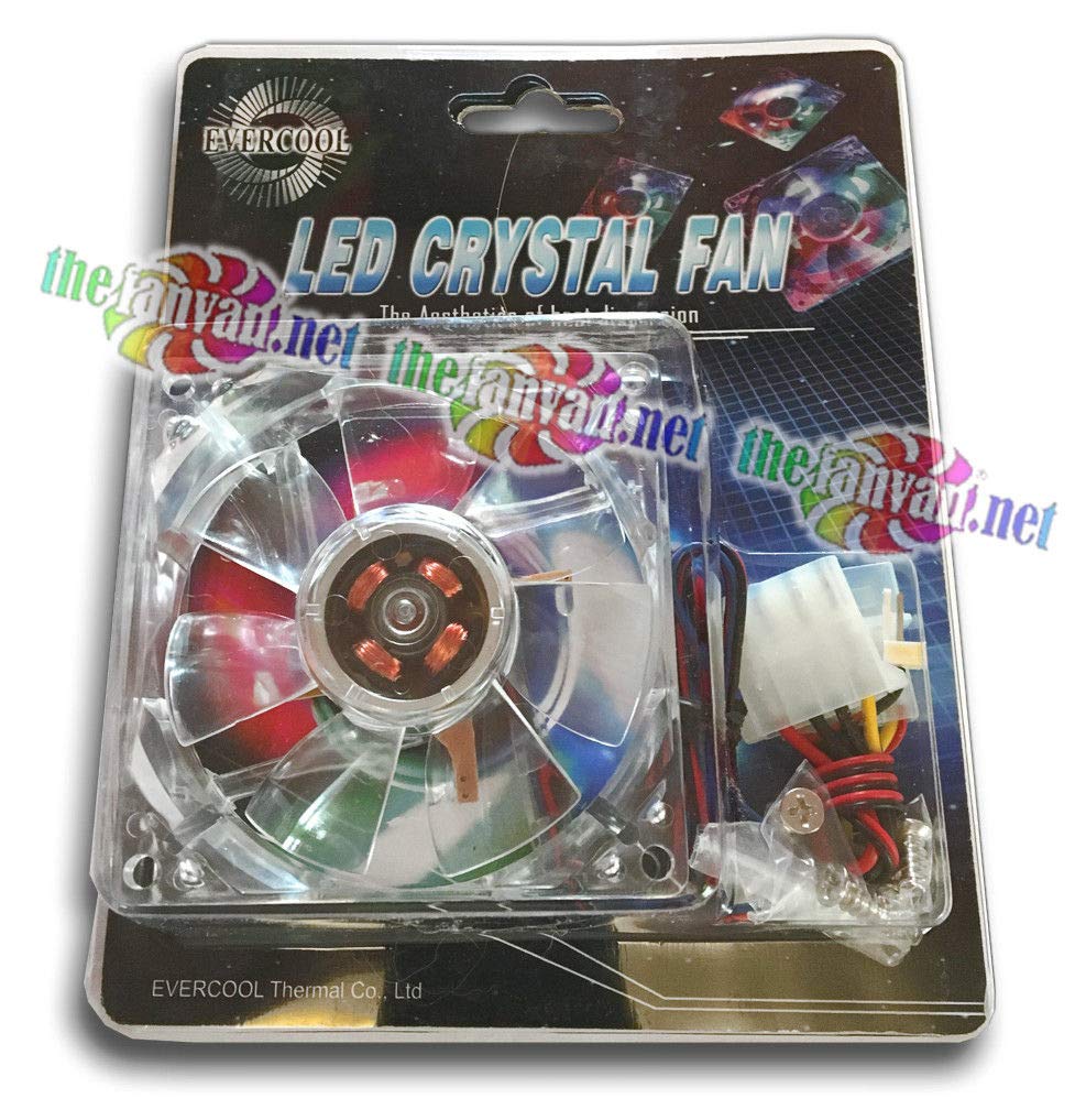 Evercool Clb 8025 4Ld4 80X25Mm 4 Led Fan (Red)