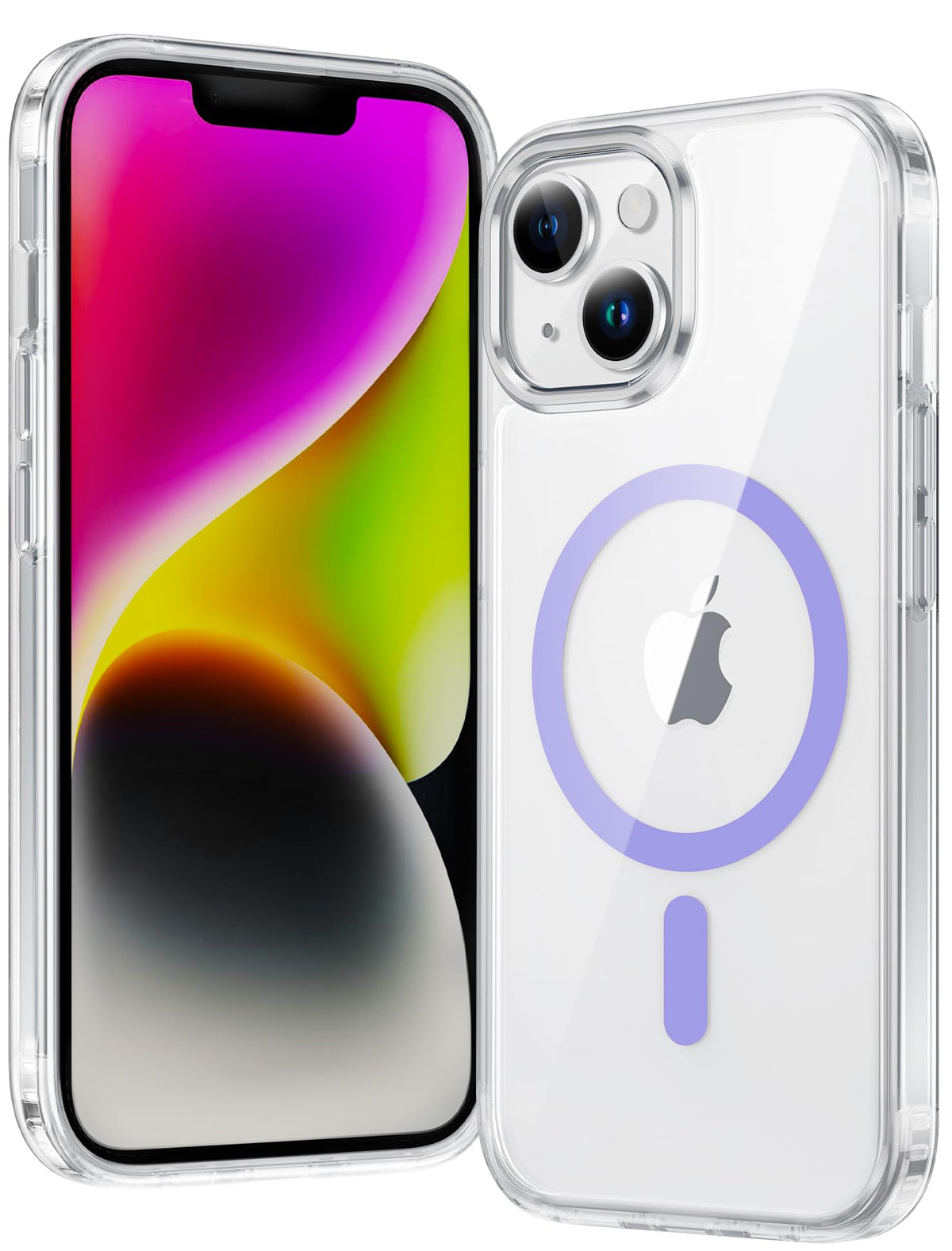 Fntcase For Iphone 14 Plus Case: Magnetic Shockproof Military Grade Drop Protection Clear Phone Case | Anti Yellowing Anti Slip