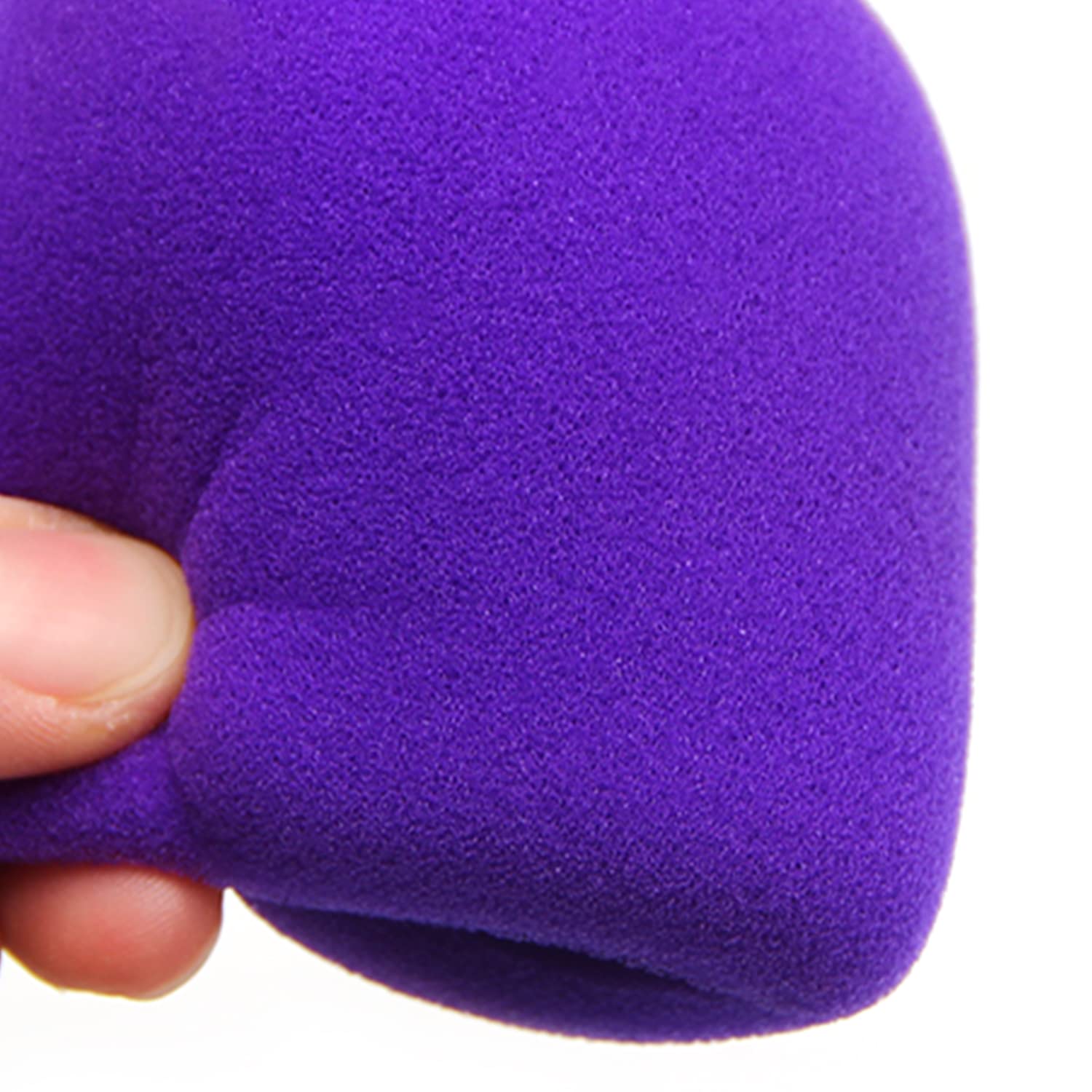 Fielect 5Pcs Microphone Cover Sponge Foam Mic Cover Handheld Microphone Windscreen Shield Protection Micro Foam Filter Purple For Ktv Broadcasting