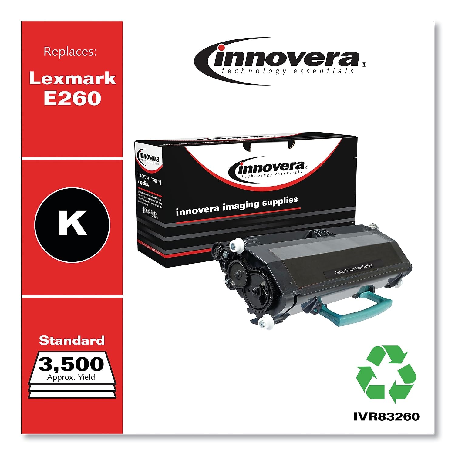 Ivr83260   Innovera Remanufactured E260A21A E60D Printer_Tray_Toners