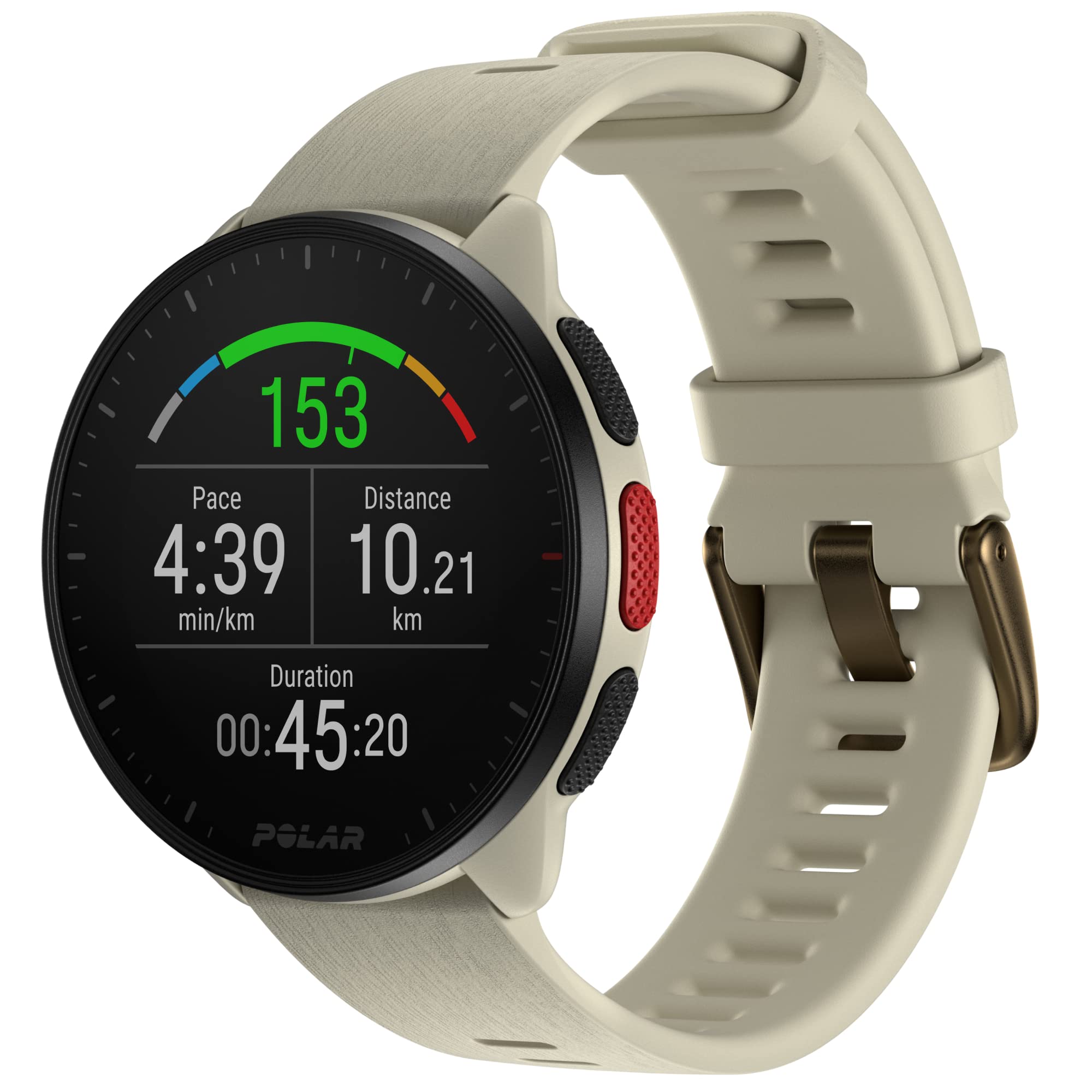 POLAR Pacer Ultra-Light GPS Fitness Tracker Smartwatch for Runners; S-L, for Men or Women, White