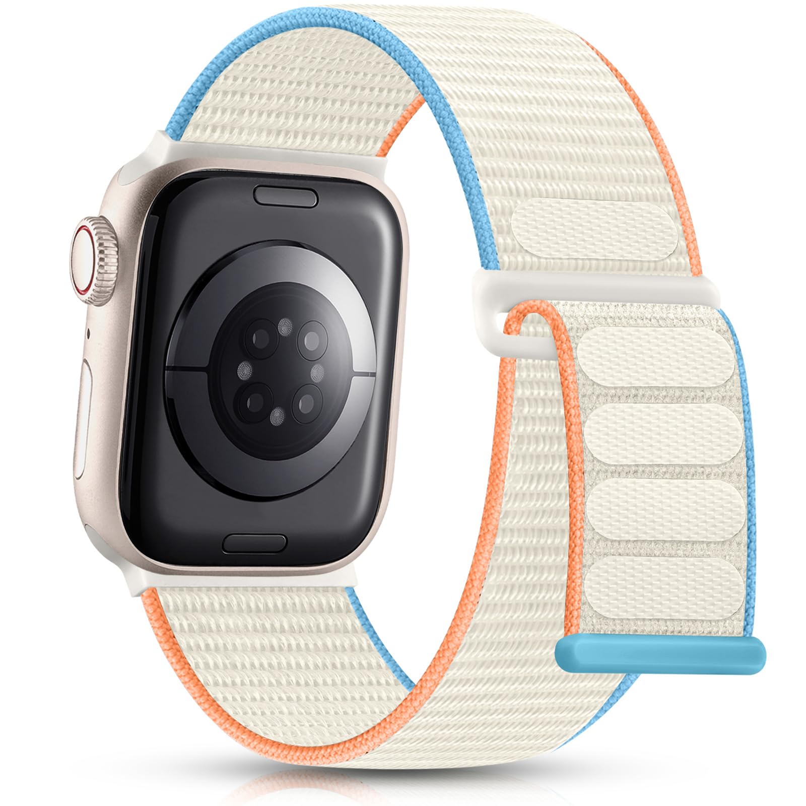 Nylon Sport Loop Bands Compatible With Apple Watch Band 46Mm 42Mm 44Mm 45Mm 49Mm 40Mm 41Mm 38Mm Women Men, Adjustable Stretchy W