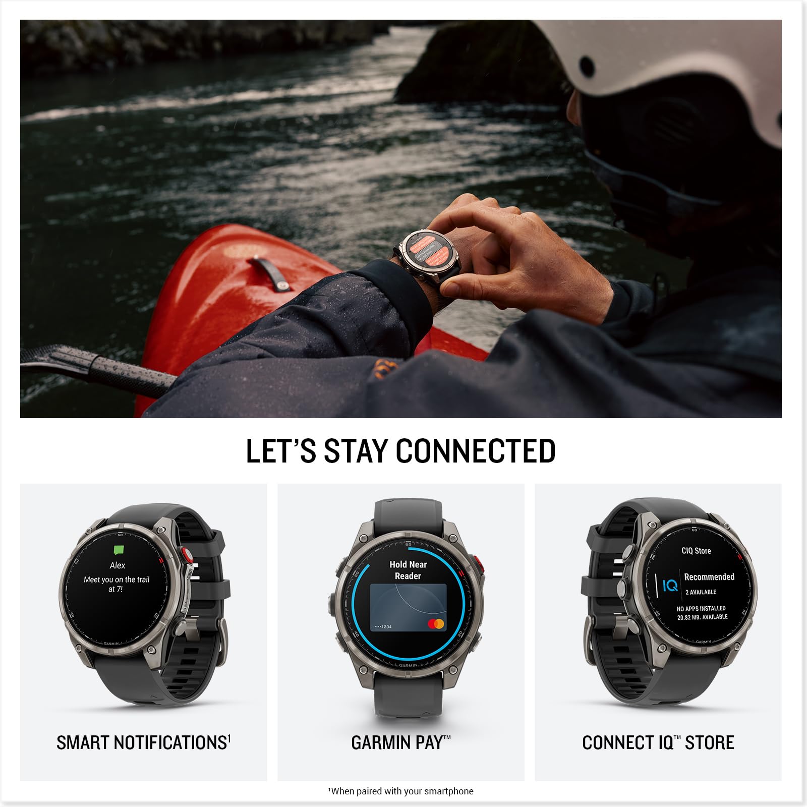 Garmin Fenix 8 Pro, 51Mm, Amoled Display, Premium Connected Multisport Gps Smartwatch, Inreach Technology, Sapphire, Titanium Wi
