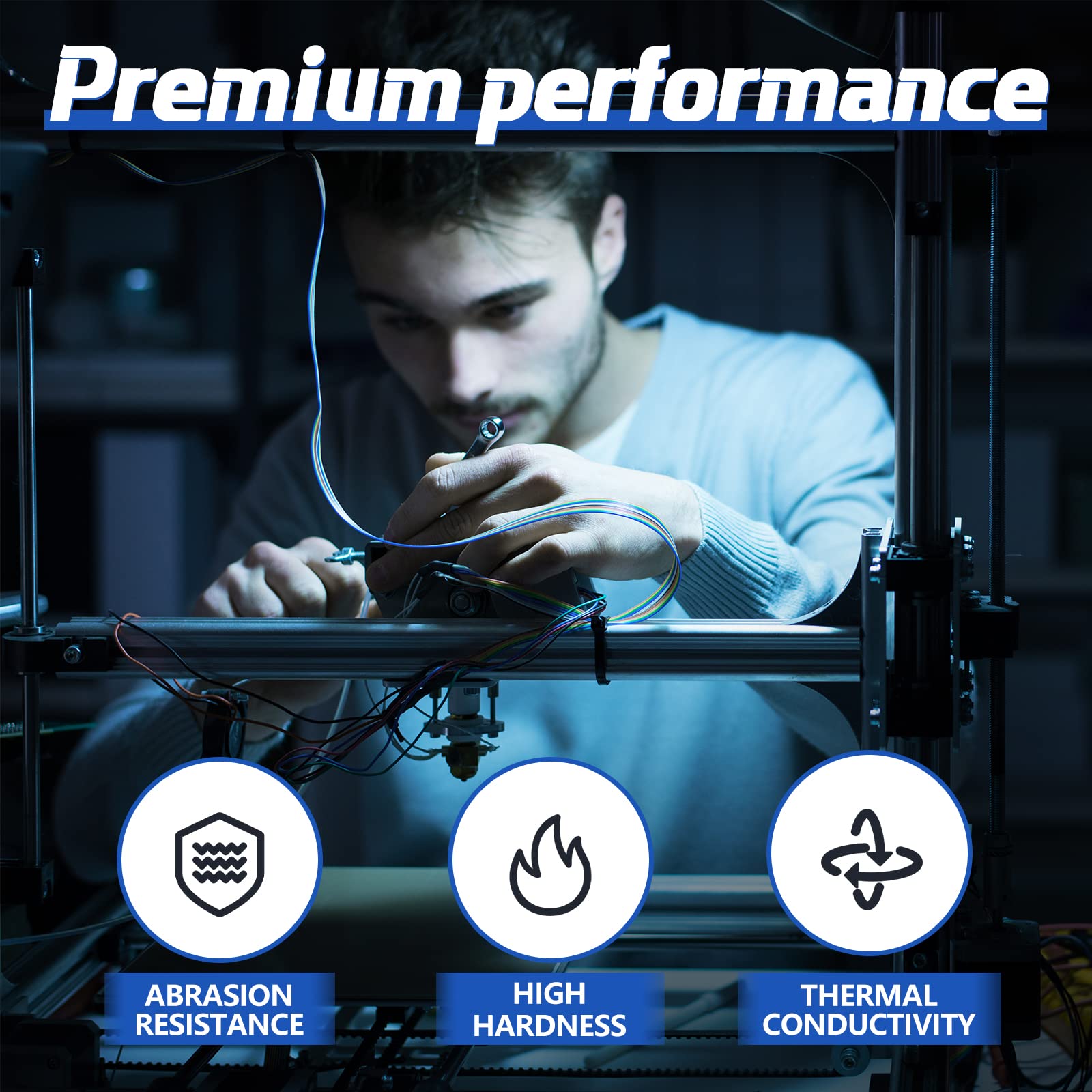 75 Pieces 0.4 Mm Mk8 3D Printer Brass Extruder Nozzles Hardened 3D Printer Tips Compatible With Makerbot, Creality Cr 10, Ender