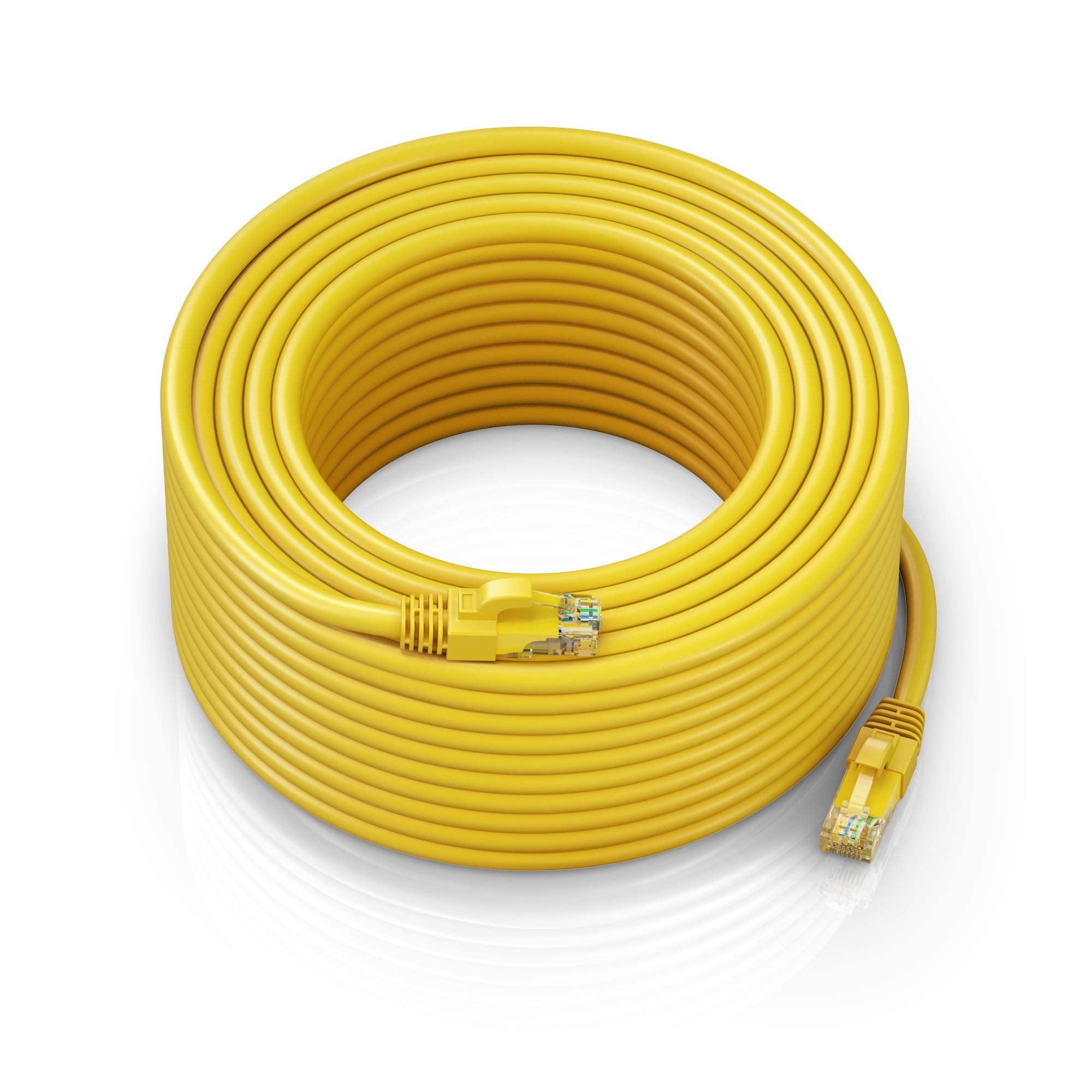 Maximm Cat 6 Ethernet Cable 250 Ft   High Speed Lan Cable, Internet Cable, Patch Cable, And Network Cable   Utp, 10Gbps, 550Mhz Ethernet Cord   Yellow