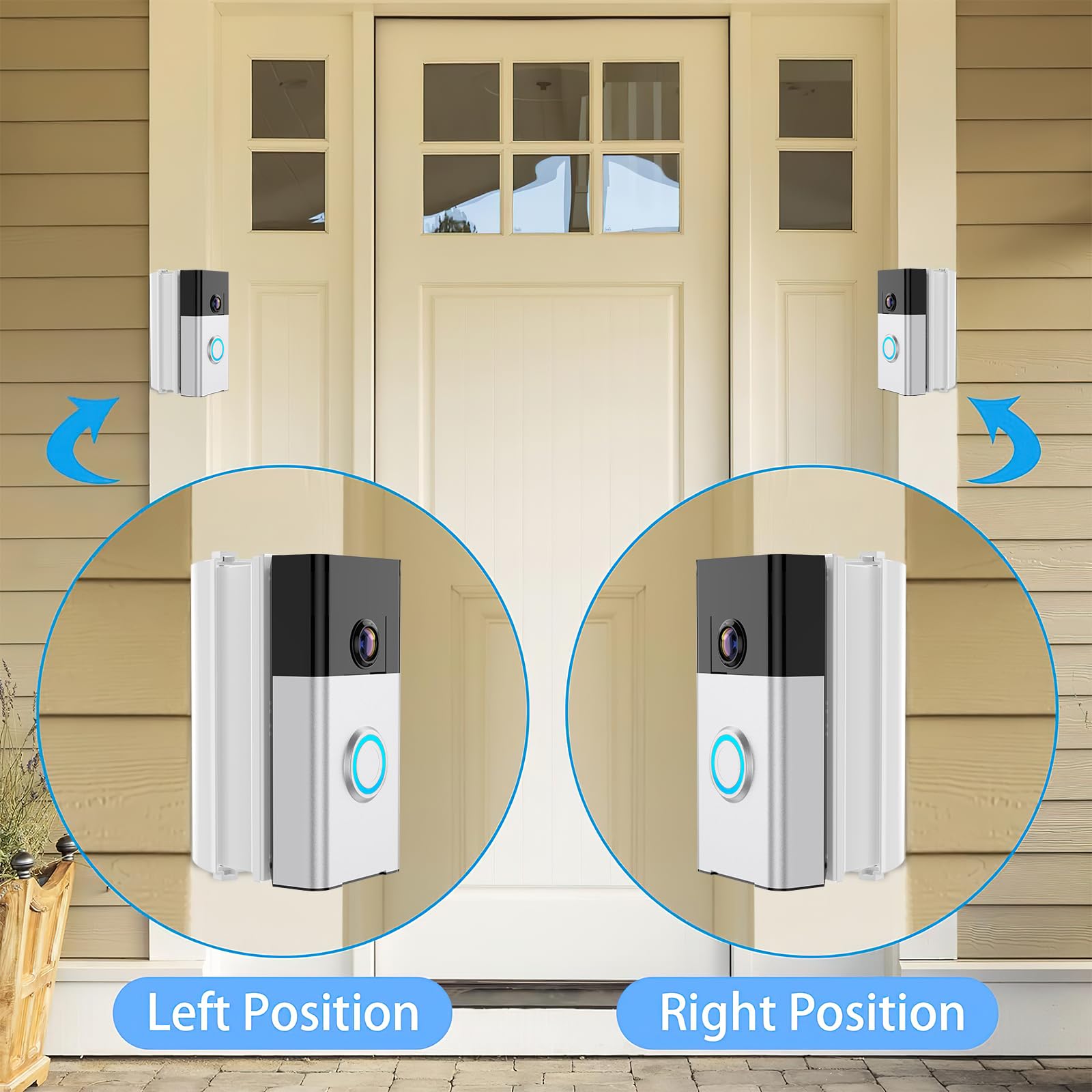Riovo Adjustable 30 To 55 Degree Doorbell Angle Mount Compatible With Video Doorbell 1St / 2St / 3St / 4St / (2020 Release), Rep
