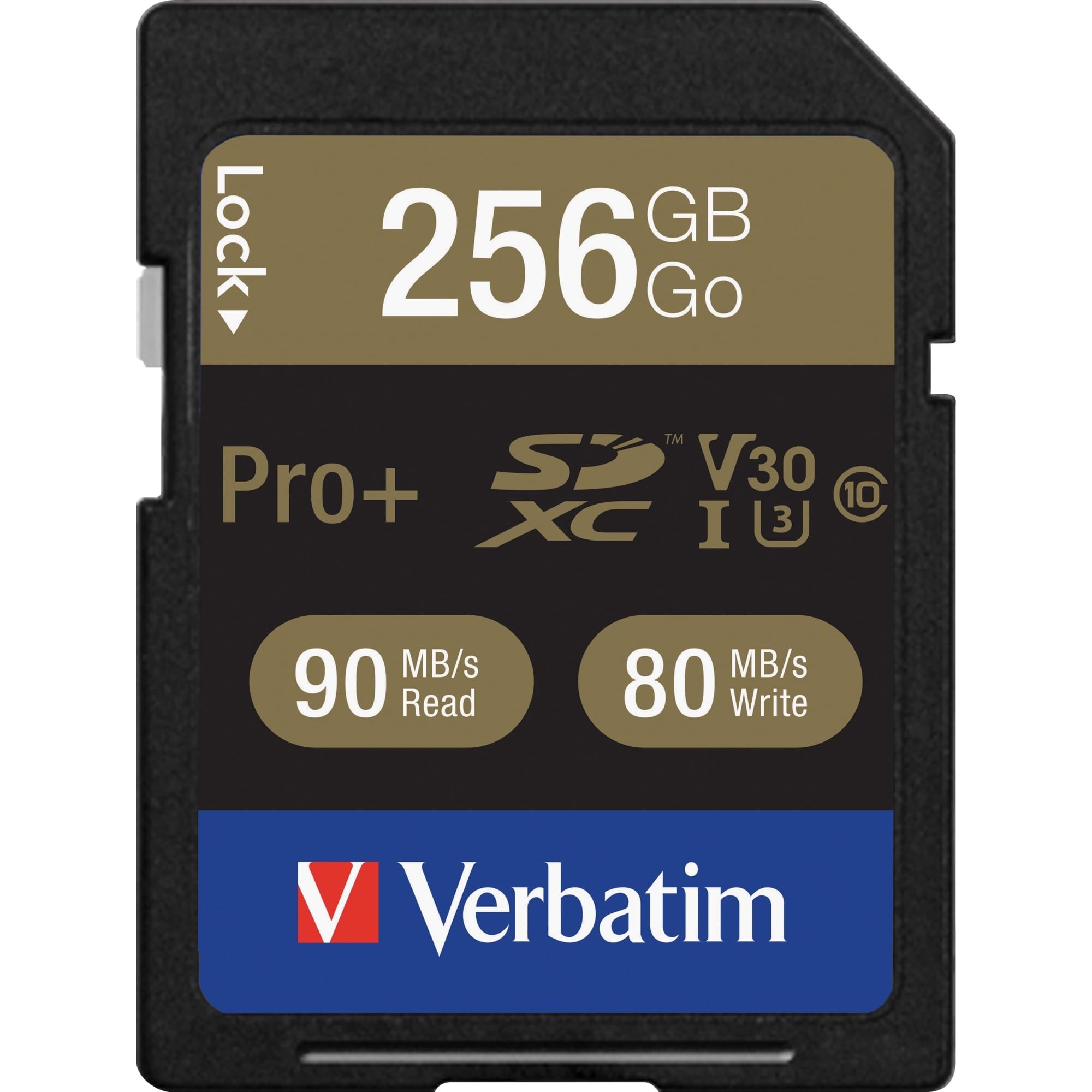 Verbatim 99141 256Gb Proplus 600X Sdxc Memory Card  Uhs 1 U3 Class 10