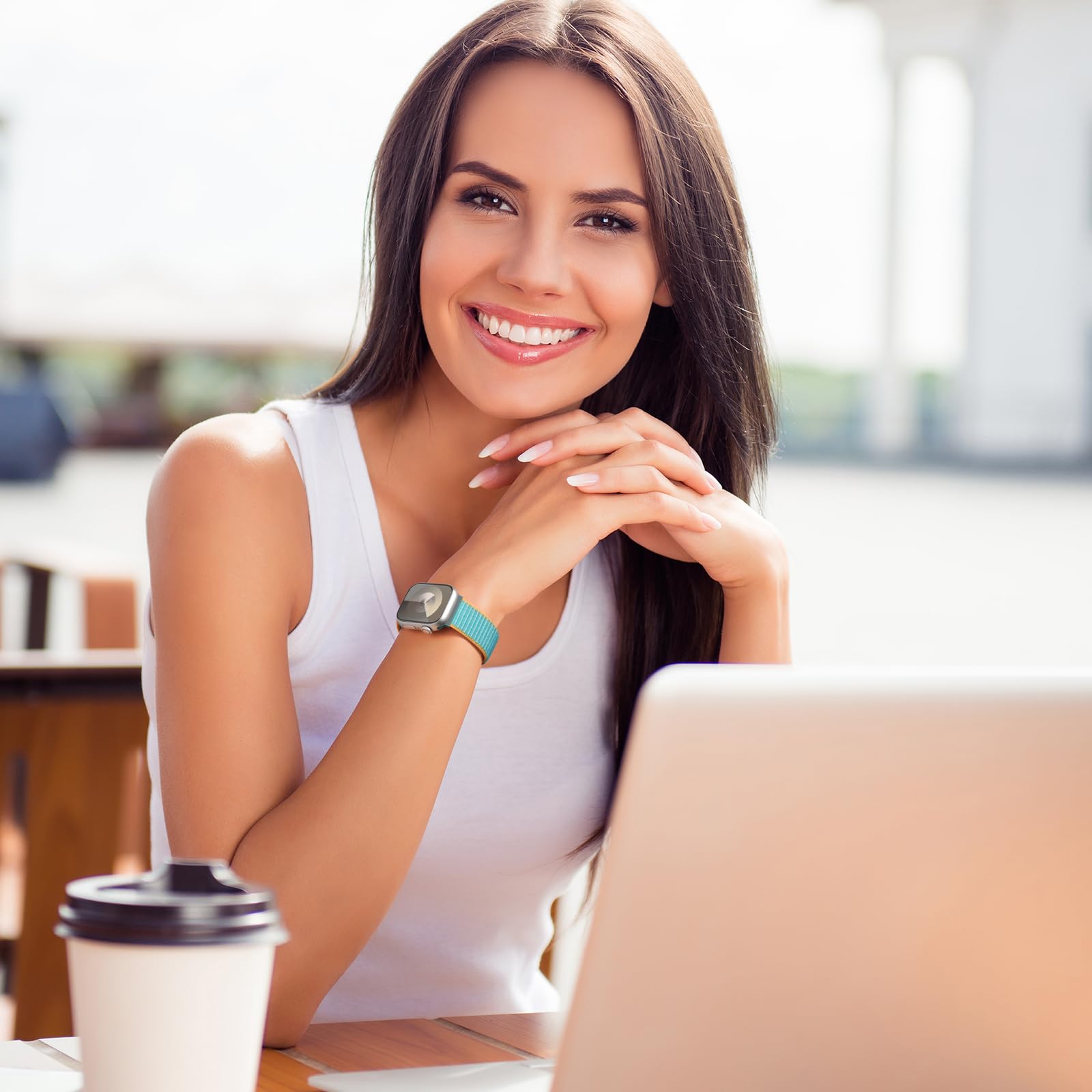 Getino Sport Loop Band Compatible With Apple Watch Bands For Women Men 40Mm 41Mm 38Mm 42Mm 46Mm 44Mm 45Mm 49Mm,Braided Stretchy