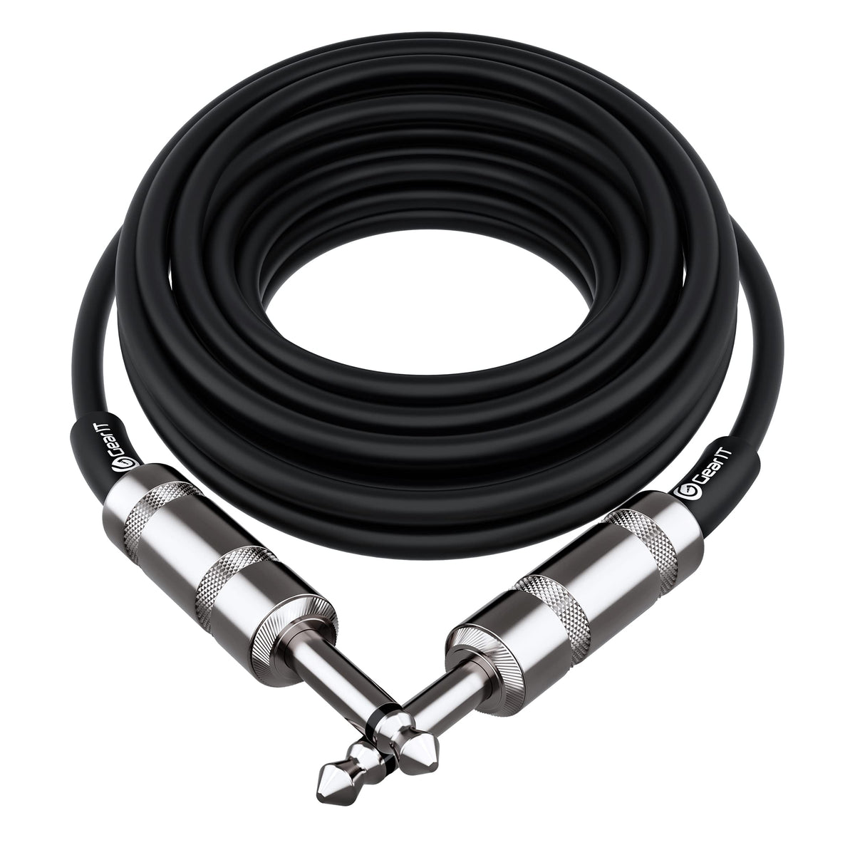 Gearit Professional Speaker Cable (50Ft) 12Awg Pure Copper 1/4 Inch To 1/4 Inch Ts Straight Male To Male For Amplifier, Speaker