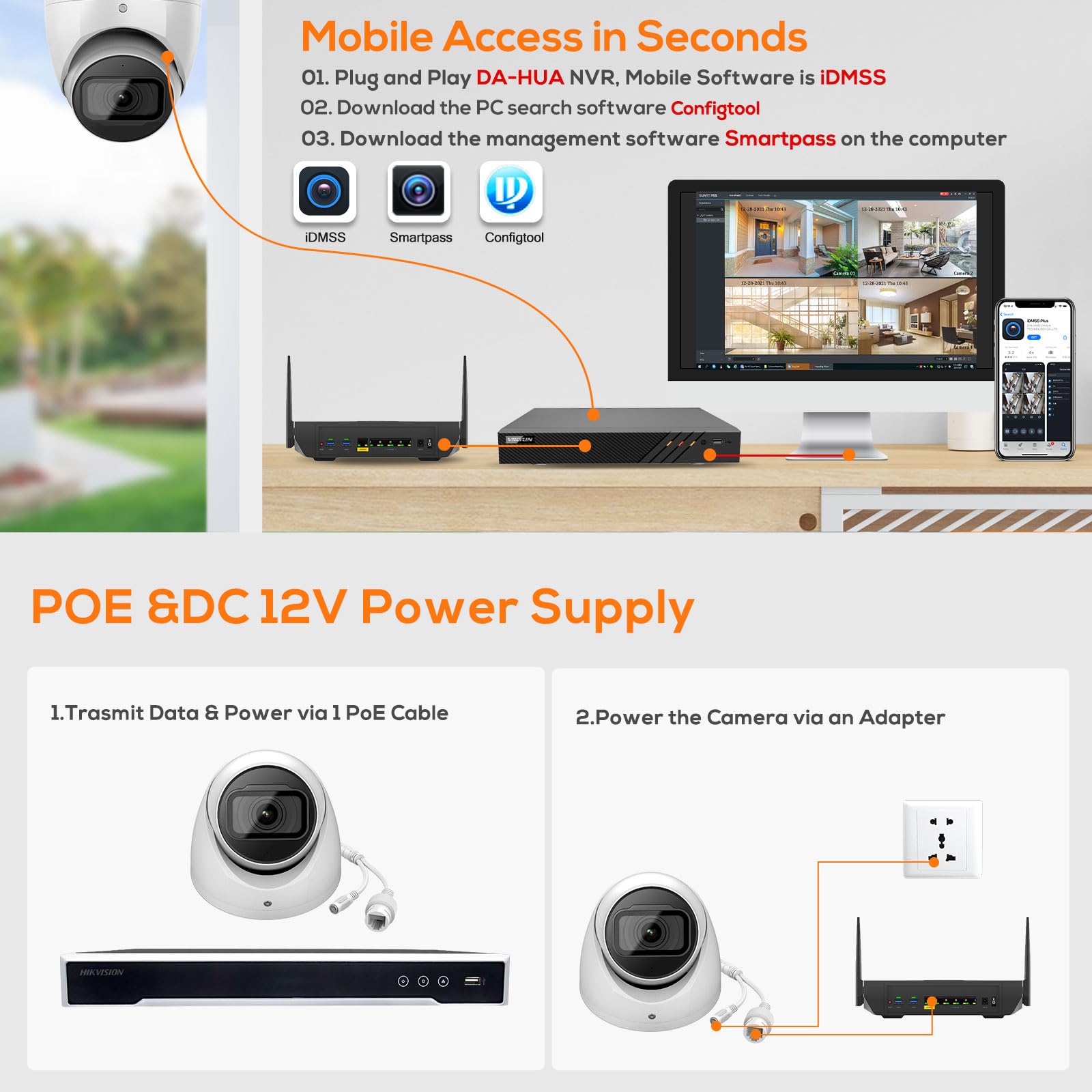 Vikylin 4K Starlight 8Mp Ip Poe Security Turret Camera Outdoor,Tripwire & Intrusion,Human & Vehicle Detection,Low Illumination 9