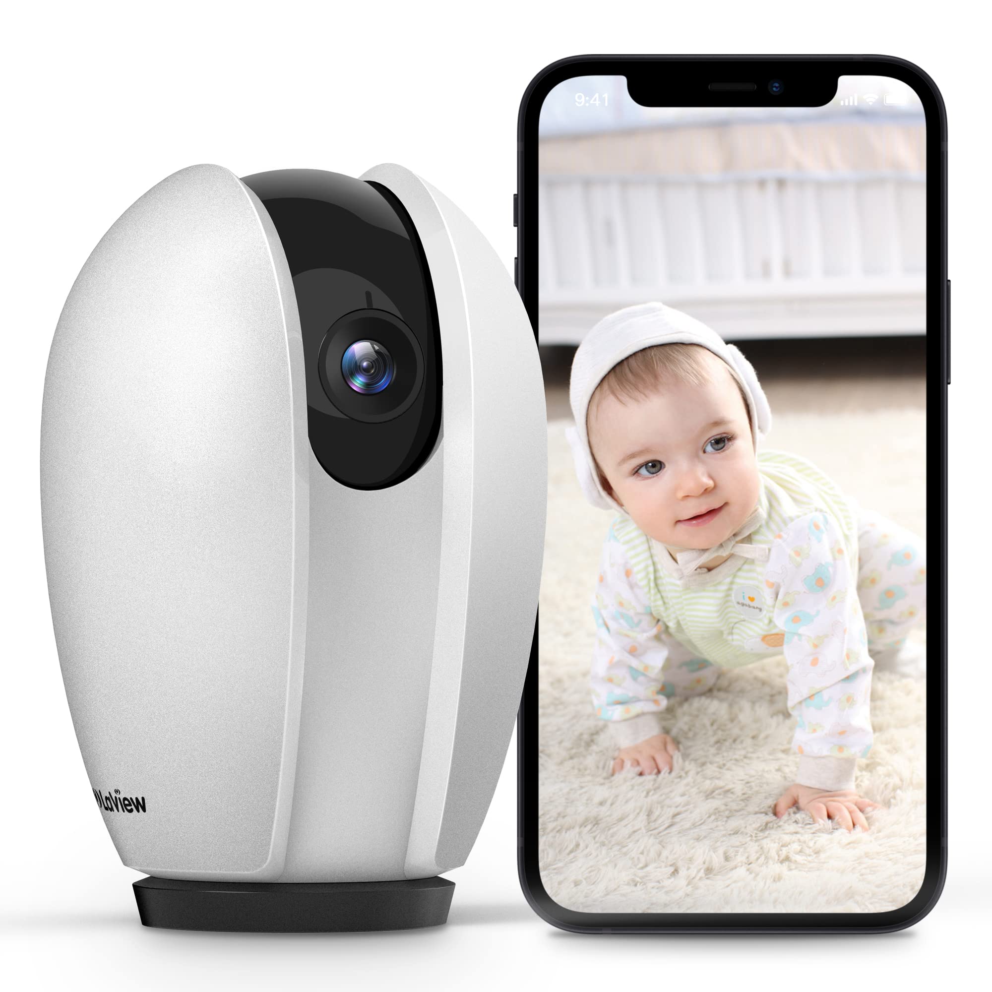 LaView Security Cameras 2k with Color Night Vision, 4MP Cameras for Home Security with Motion Detection, Two-Way Audio, Indoor W