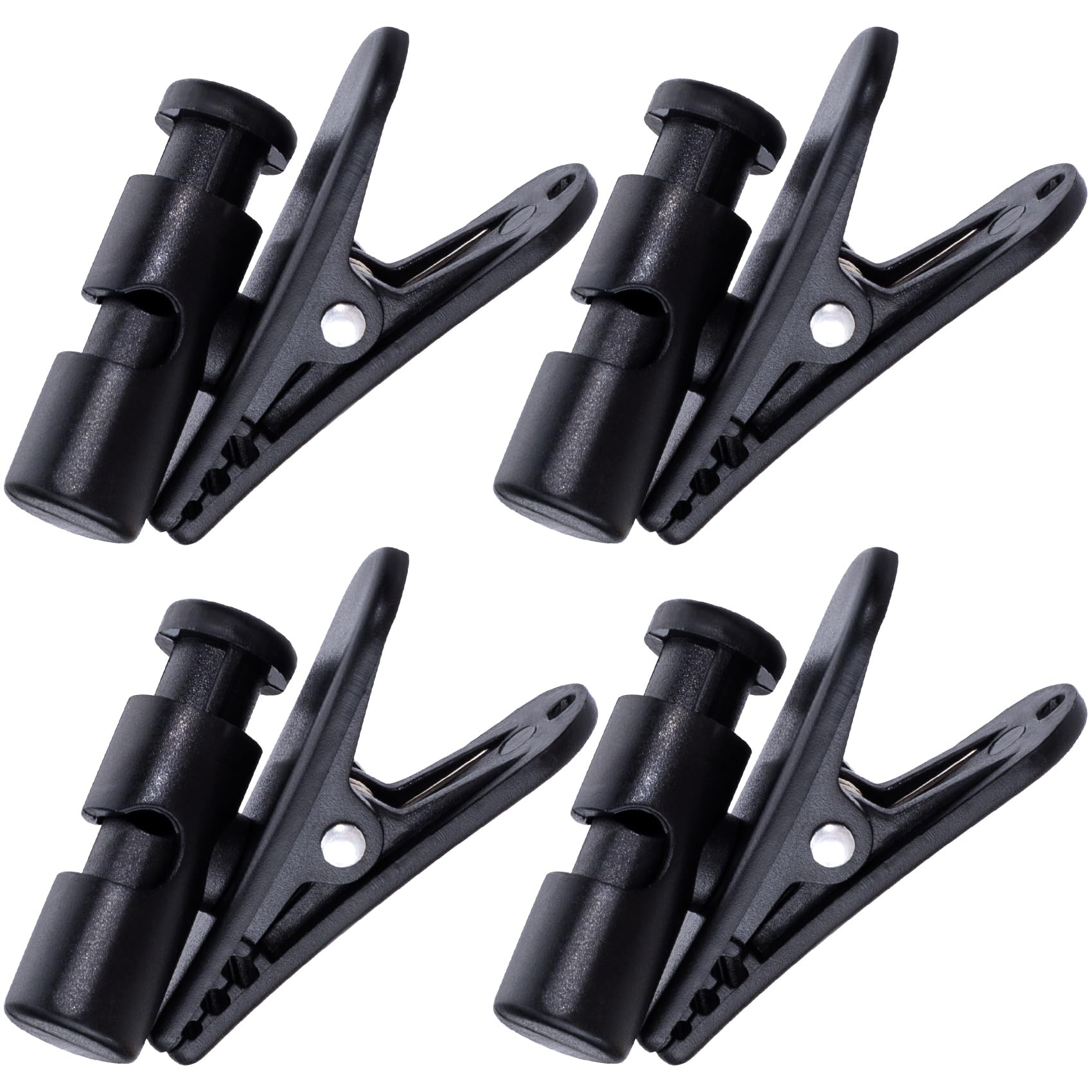 Isslly 4 Pack Headphone Clips, 360 Degree Rotating Earphone Wire Clips (for 0.5-3 mm, 2-4 mm), Microphone Headset Cable Clamp, F