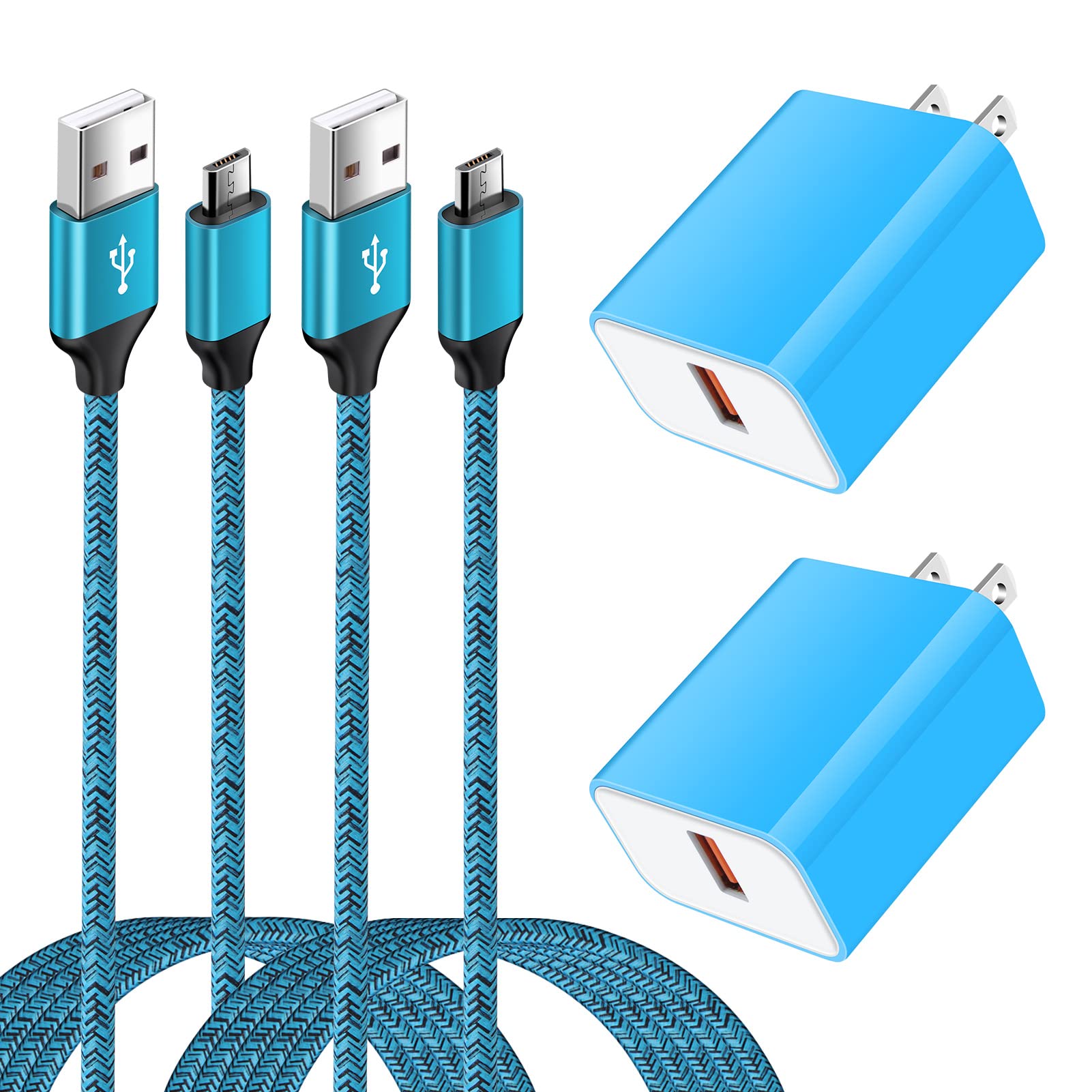 18W QC3.0 Fast Wall Charger Plug for Android Phone Fast Charging for Fire Tablet, Kindle, Samsung Galaxy J3 J5 J7 J8 S7 S6, PS4