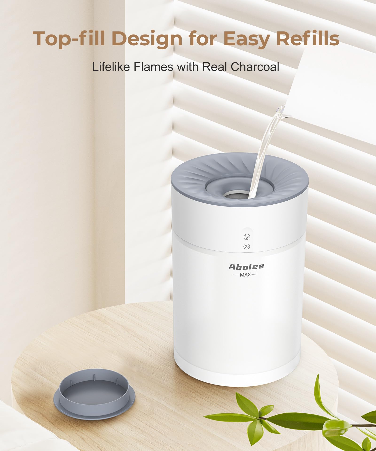 Abolee Humidifiers For Bedroom, 4.5L Top Fill Cool Mist Humidifiers With Essential Oil Diffuser, 45H Runtime, Quiet Ultrasonic H
