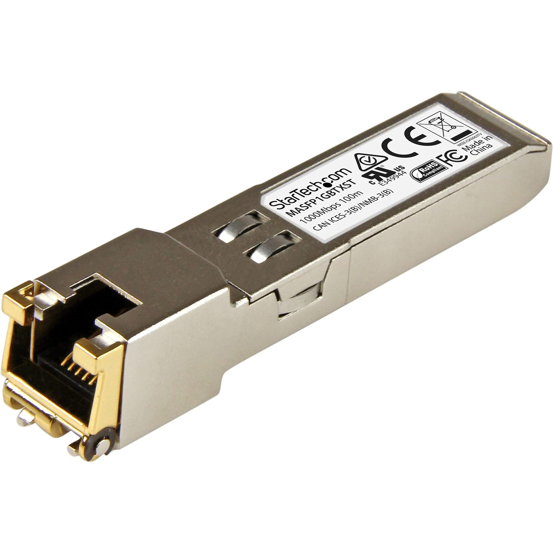 Startech.Com Cisco Meraki Ma Sfp 1Gb Tx Compatible Sfp Module   1000Base T   Sfp To Rj45 Cat6/Cat5E   10/100/1000 Mbps   Rj 45 1