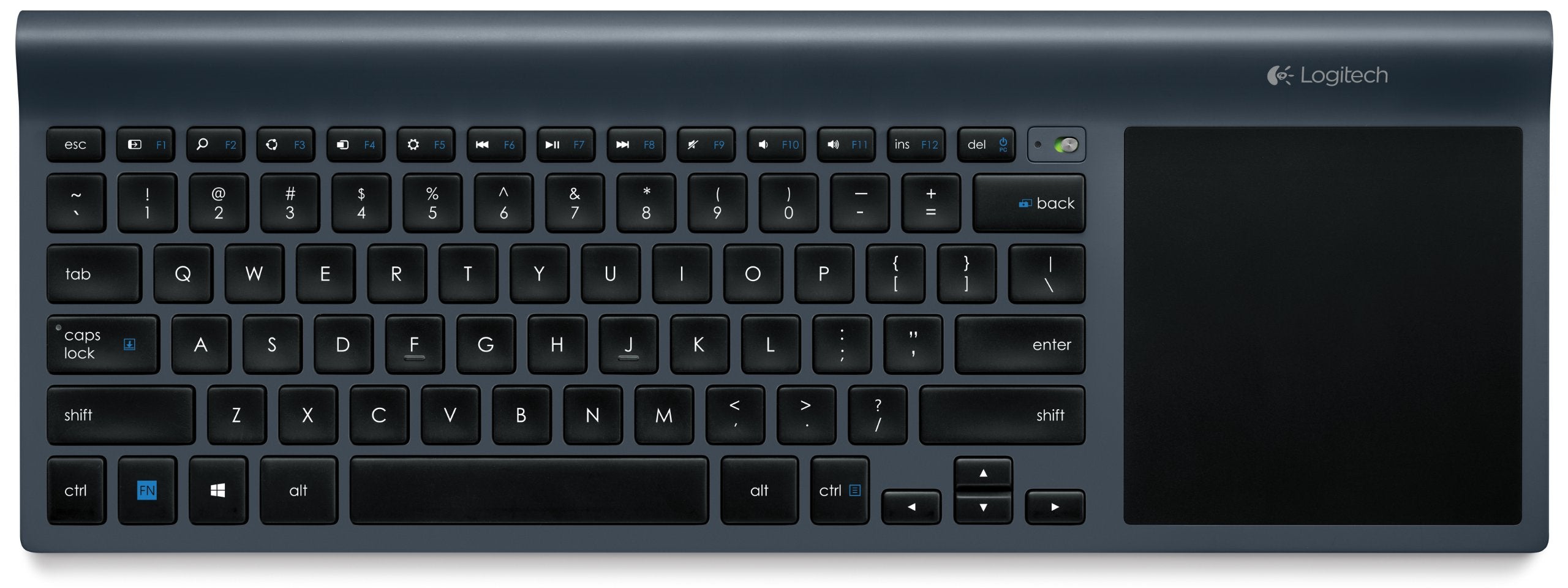 Logitech Wireless All In One Keyboard Tk820 With Built In Touchpad