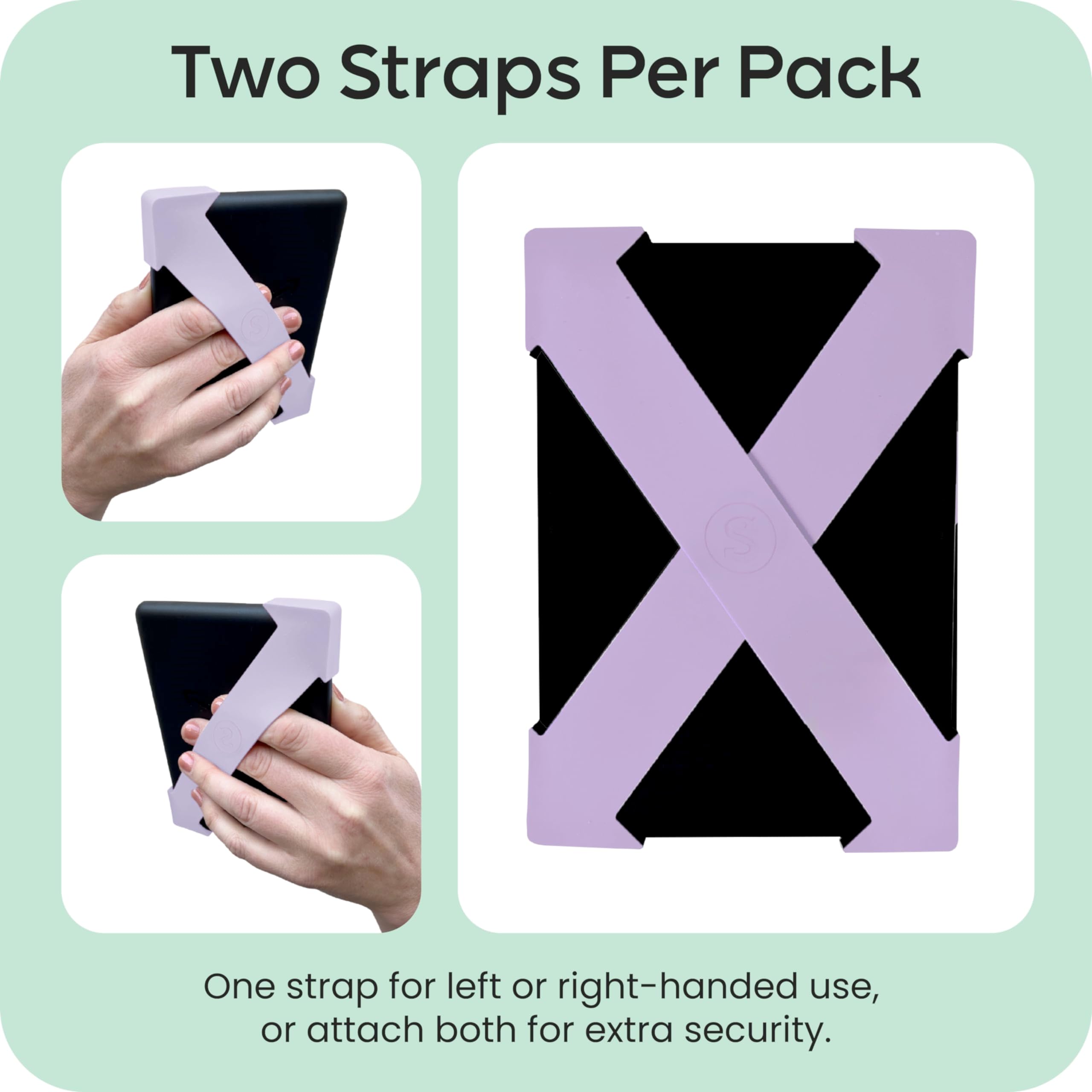 Strapsicle Hand Strap For Kindle - Holder For Kindle Basic 2022 & Kindle Gen 4-11 (Pack Of 2) - E-Reader Straps For Comfortable