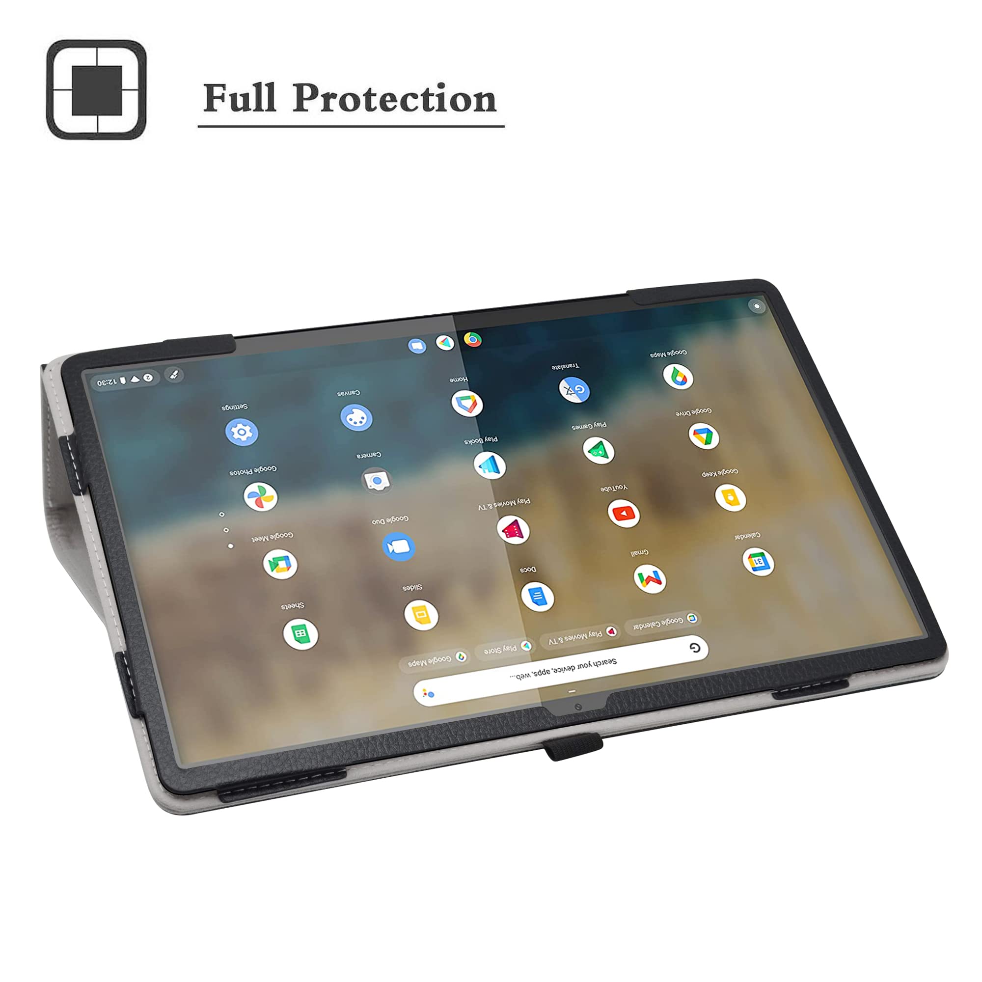 Bige For Lenovo Ideapad Duet 5 Chromebook 13.3 Case,Pu Leather Folio 2-Folding Stand Cover For Lenovo Ideapad Duet 5 Chromebook