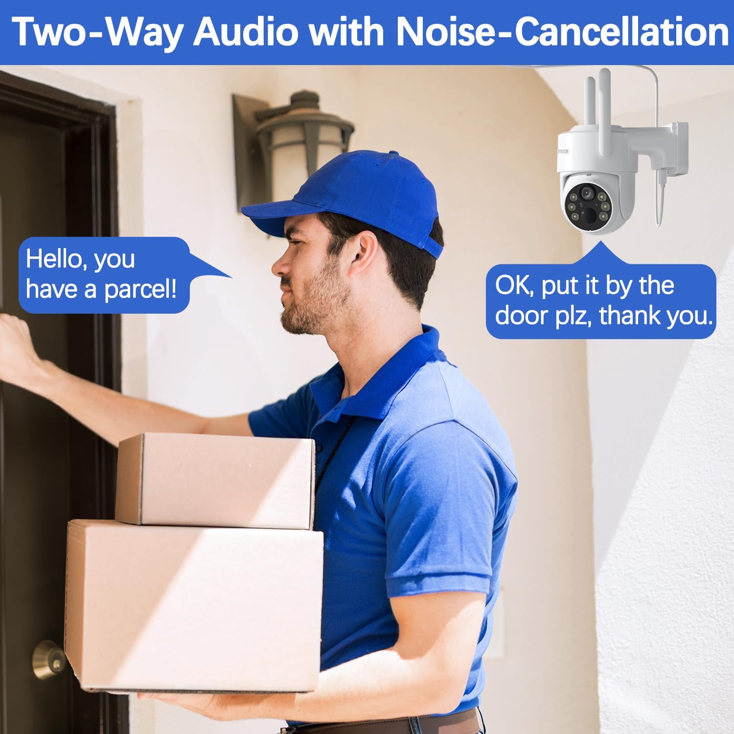 4Mp Cellular Security Camera Wireless Outdoor, 6 Spotlights And 2.5K Hd Color Night Vision Solar Powered Camera With 2.4Ghz Wifi