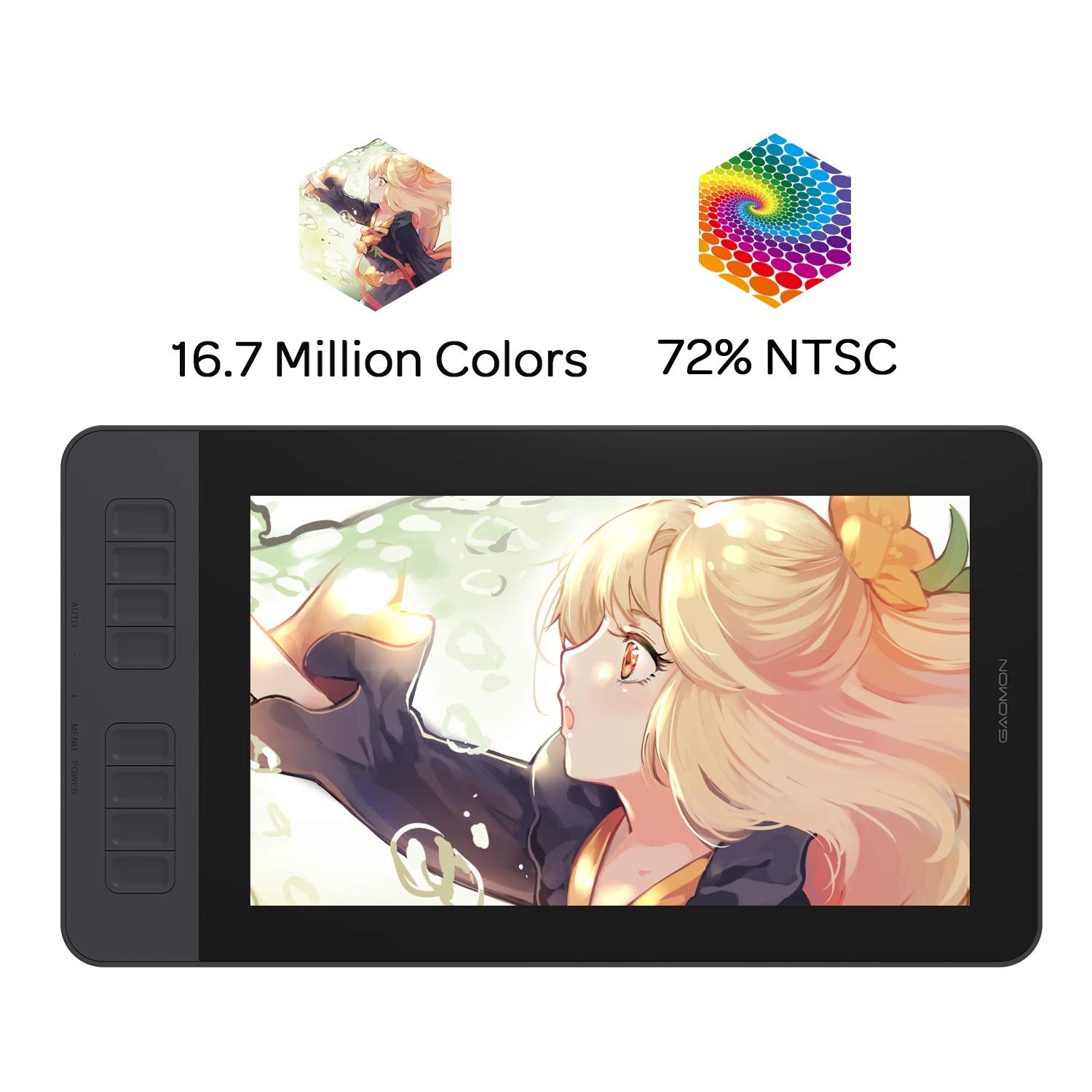 Gaomon Pd1161 Drawing Tablet With Screen, Digital Art Tablet With Battery Free Stylus, Tilt, 8 Shortcut Keys For Paint, Design,