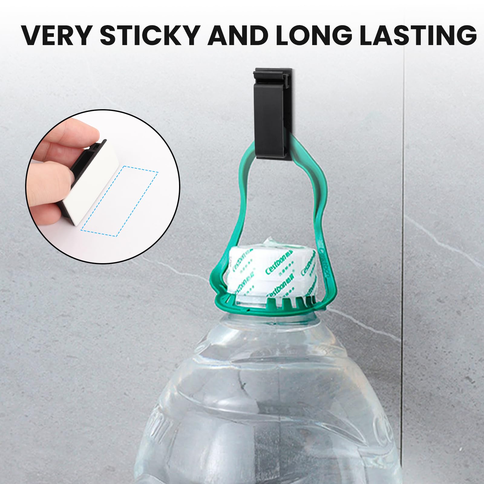 Adhesive Cable Management Clip (20Pcs Black)