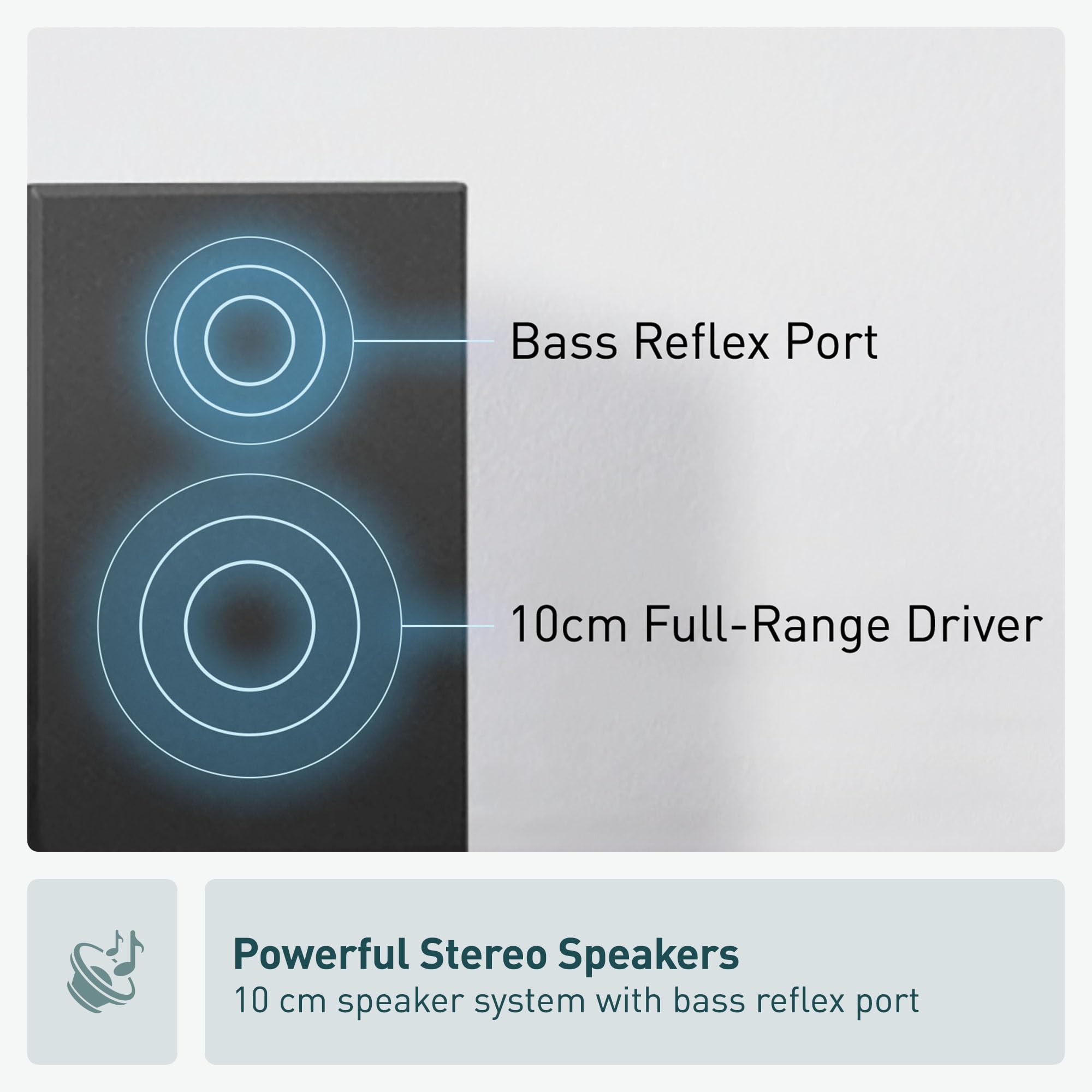 Panasonic Compact Stereo System With Cd Player, Bluetooth, Fm Radio And Usb With Bass And Treble Control, 20W Stereo System For