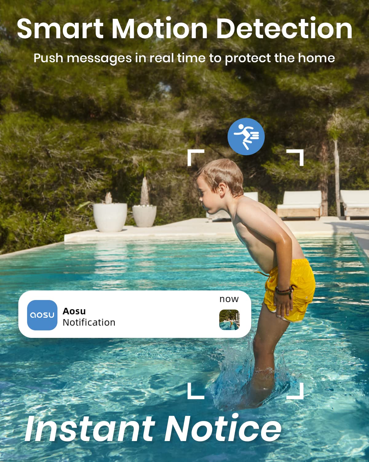 Aosu 2K Security Cameras Outdoor/Home, 360�Pan Tilt View Timed Cruise 2.4G Wifi Security Camera With Motion Tracking, Spotlight & Siren, 2 Way Audio, Full Color Night Vision, Waterproof