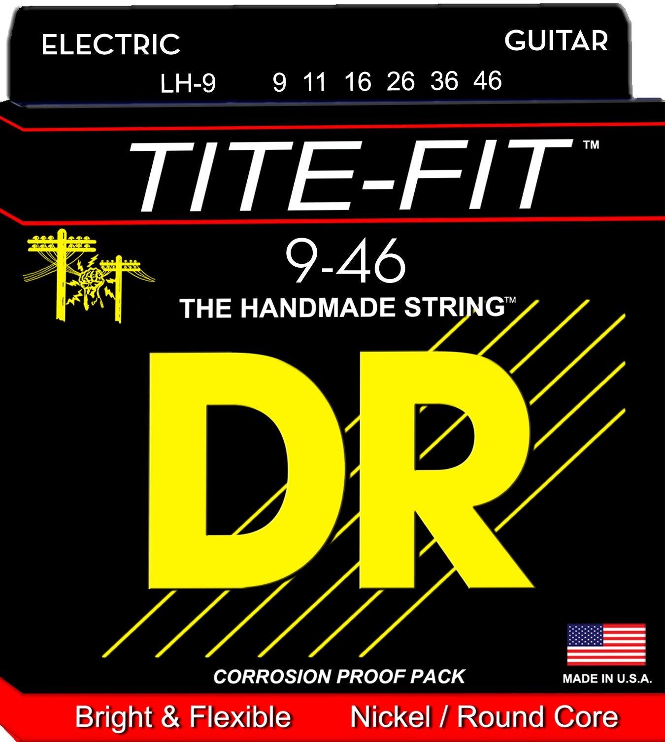Dr Strings Tite Fit Electric Round Core 9 46