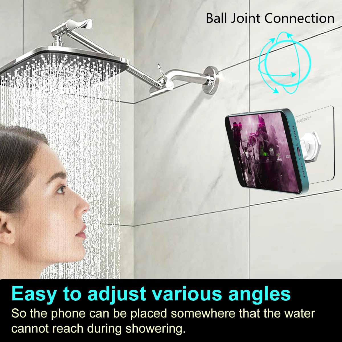 Oceanlove For Magsafe Wall Mount Magnetic Phone Holder, Self-Adhesive, 360 Rotatable, Waterproof, Compatible With Iphone 16/15/1