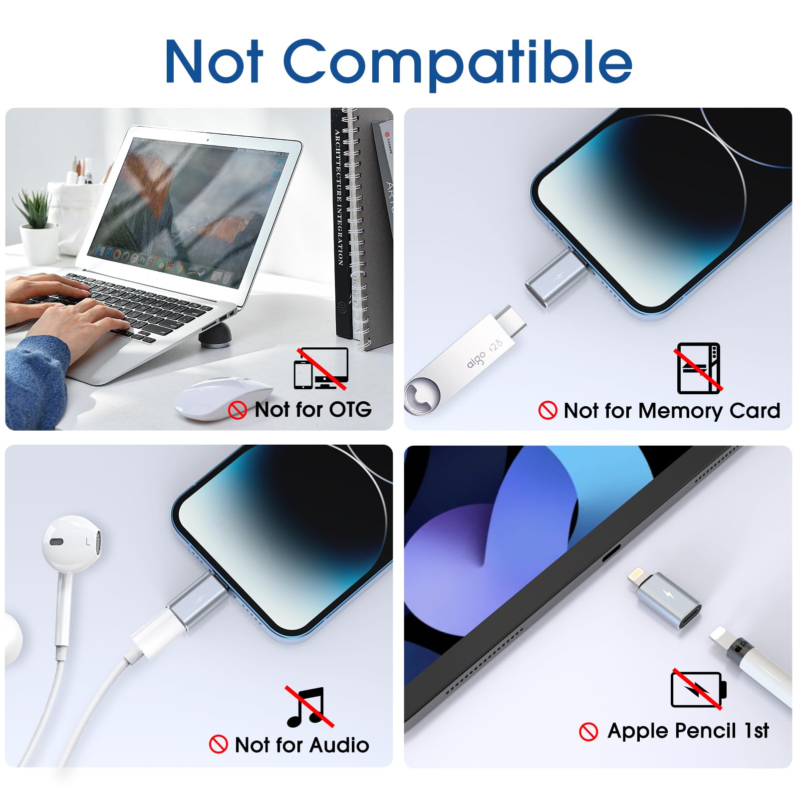 Techmatte Usb C Type C To Lightning Adapter Cable, [2 Pack] 1.8-2.2A 15W Fast Charging Support Data Sync, Compatible For Iphone