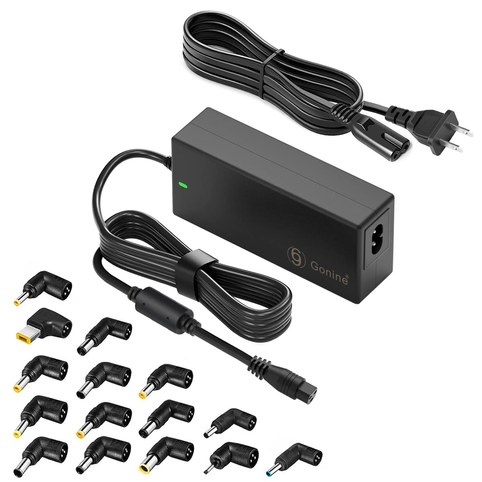 Gonine 90W Universal Laptop Charger, 110 240V Ac To Dc 19V 19.5V 20V 18.5V 15V 16V Ac Power Supply Adapter, Compatible With Hp D