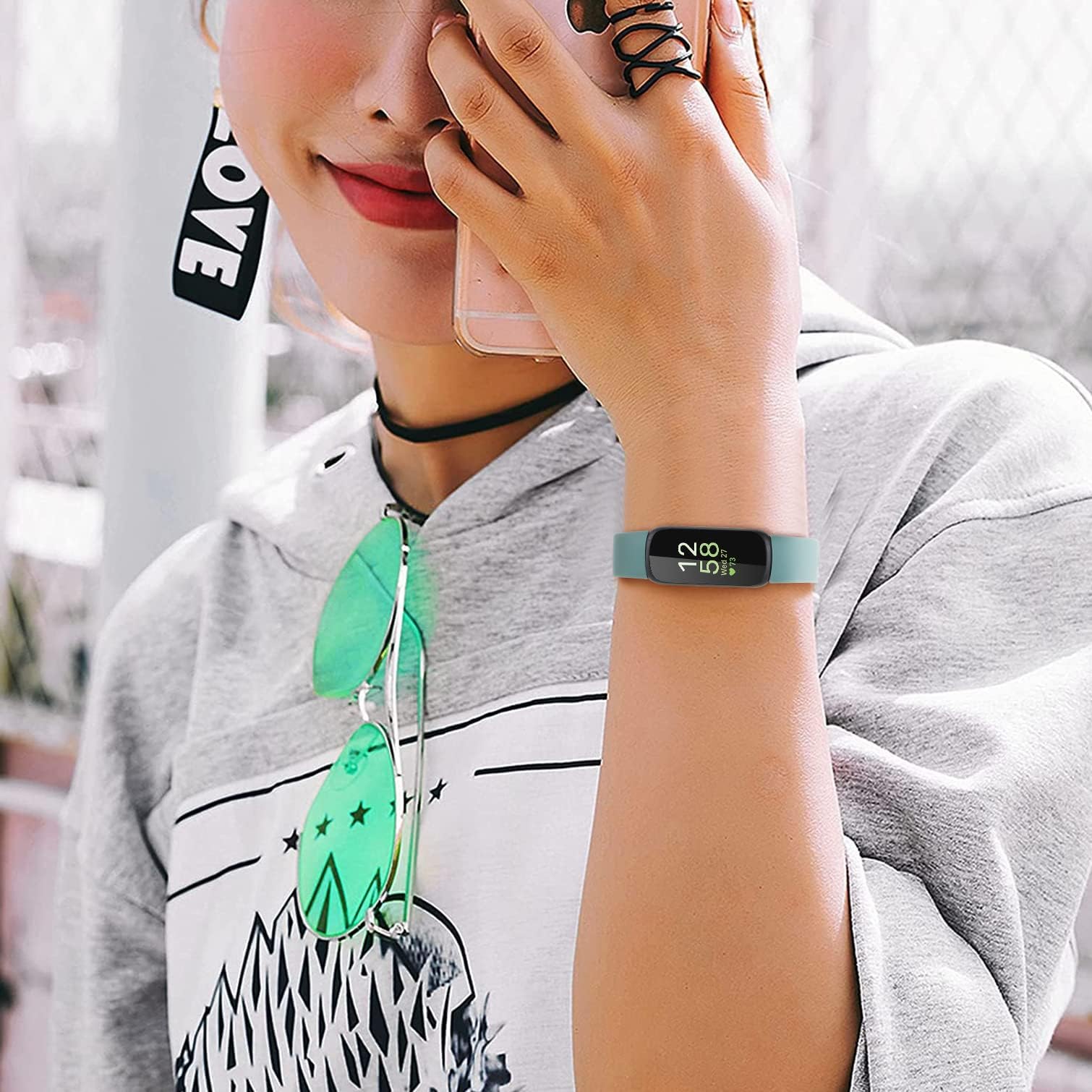 Farluya 10 Pack Bands Compatible With Fitbit Inspire 3,Soft Sport Straps Silicone Replacement Wristband For Fitbit Inspire 3 Tra