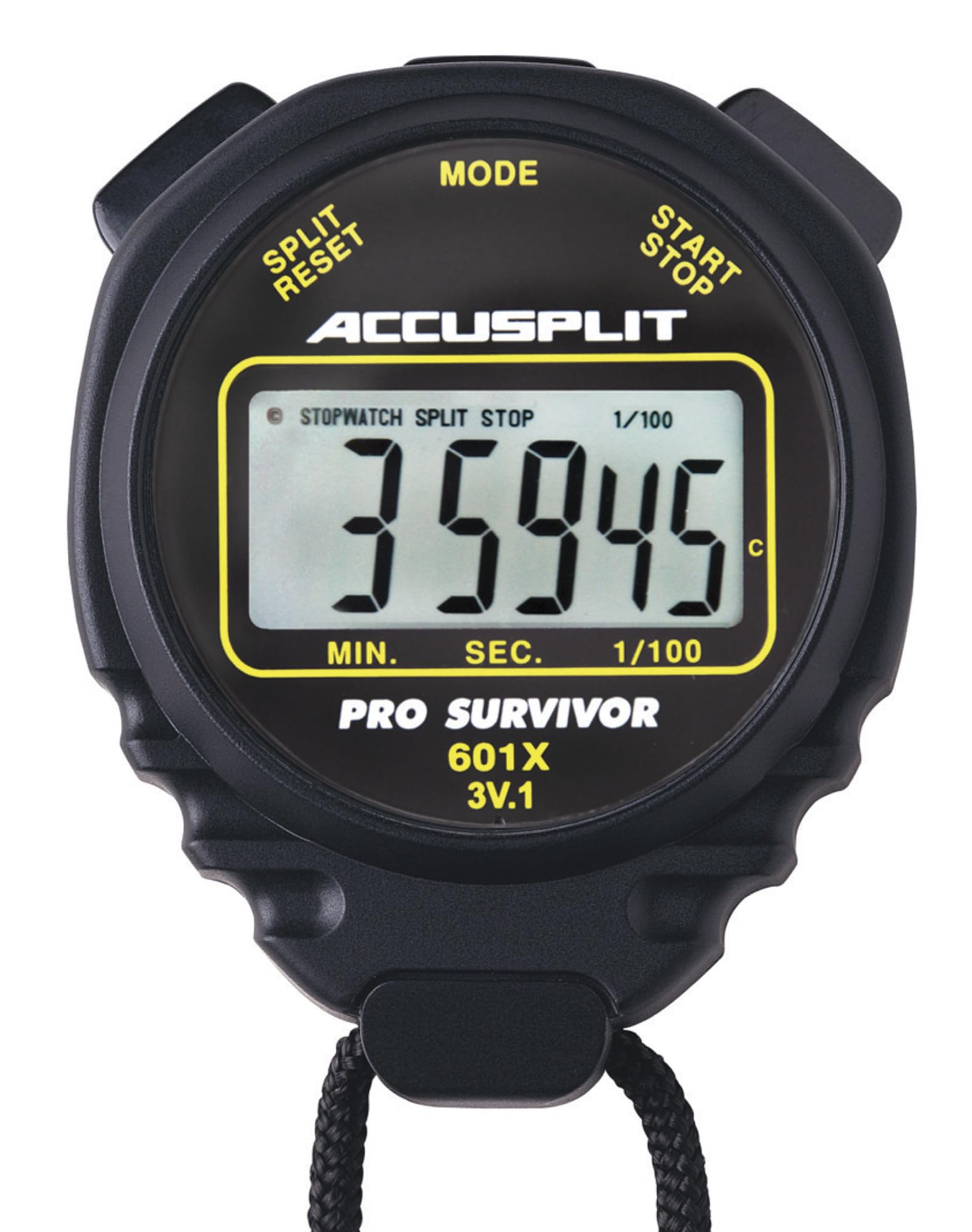Accusplit Pro Survivor   A601Xbk Stopwatch, Clock, Extra Large Display (Black)