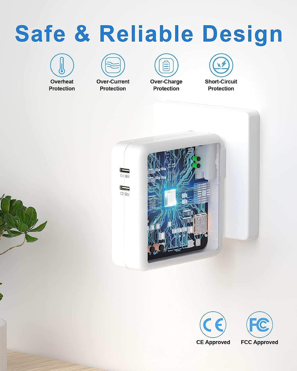 Mac Book Pro Charger   116W Usb C Charger, 2 Port Power Adapter Compatible With Macbook Pro 16, 15, 14, 13 Inch, Macbook Air 13