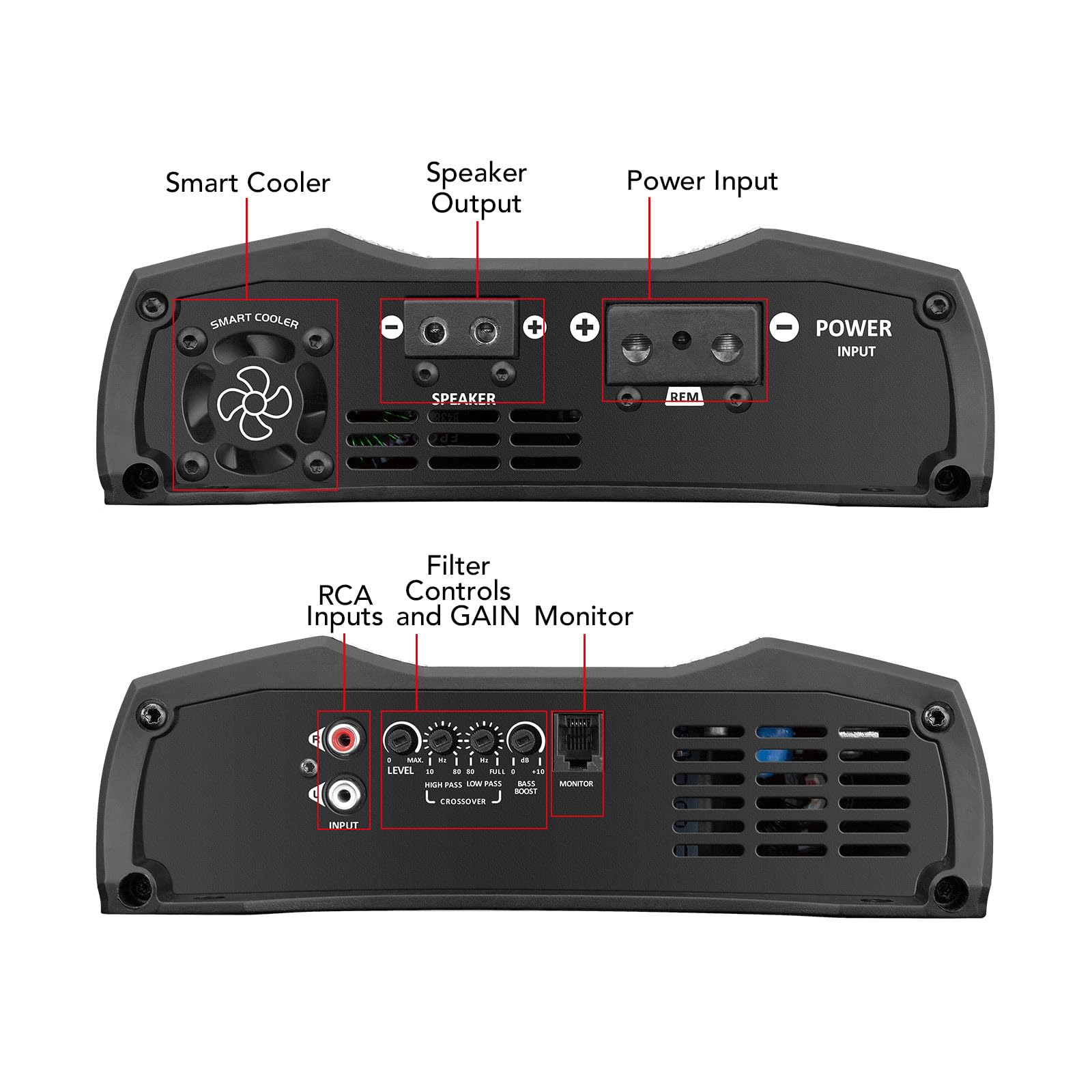 Taramp'S Md 1200.1 Full Range Amplifier 1200 Watts Rms 1 Ohm 1 Channel High Efficiency Mono Amplifier Class D, Bass Boost Car Au