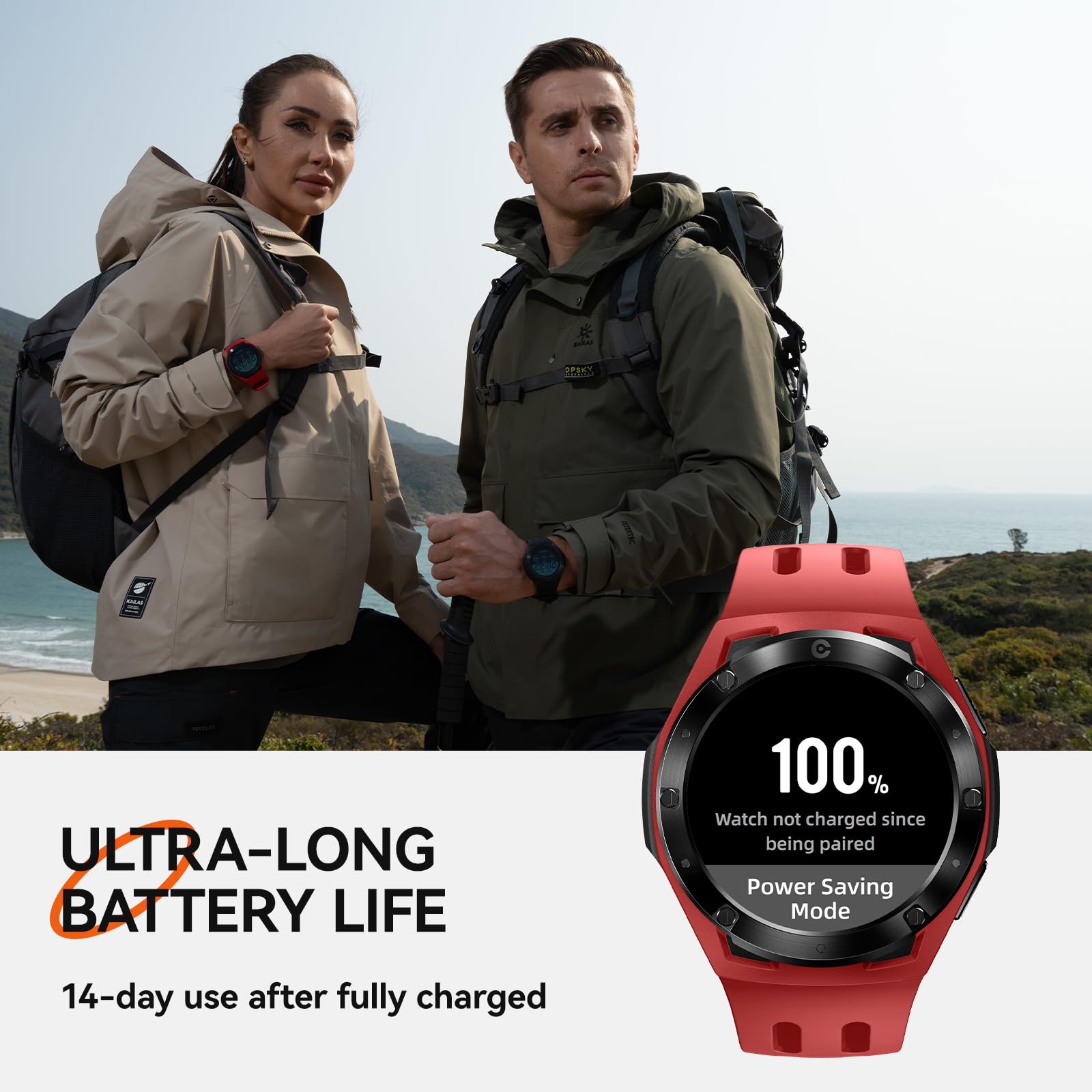 Mentech Xe1 Smartwatch, Lightweight Fitness Tracker With 1.2    Touch Screen, 110 Sport Modes, Gps, Sunlight-Visible, 5Atm Water