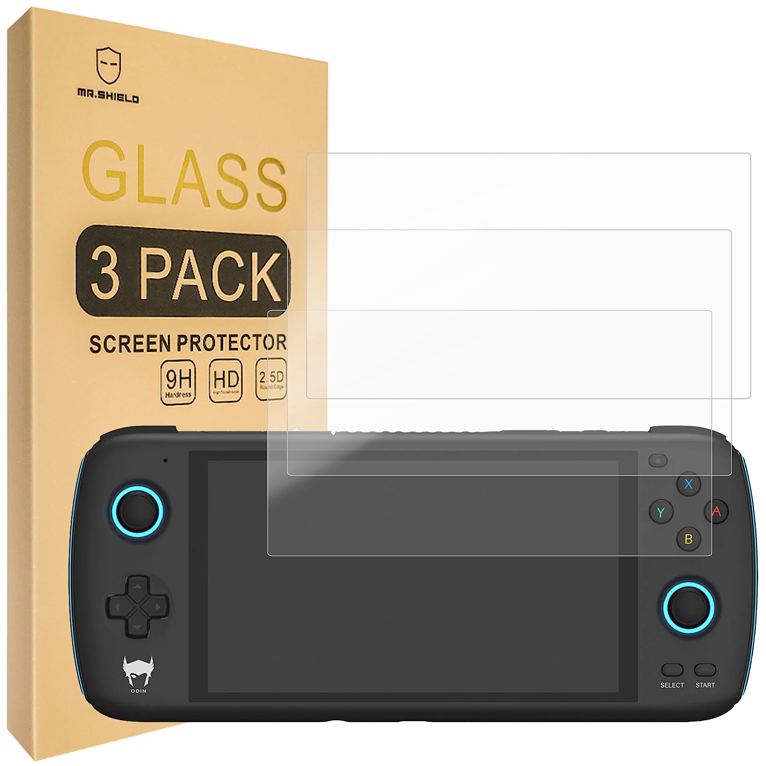 Mr.Shield Screen Protector For Ayn Odin/Ayn Odin Lite [Tempered Glass] [3 Pack] [Japan Glass With 9H Hardness] Screen Protector