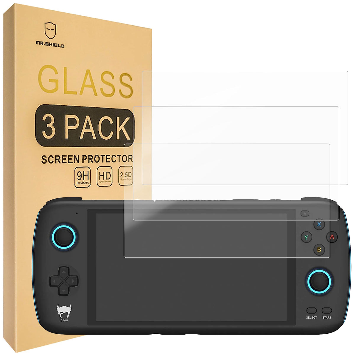 Mr.Shield Screen Protector For Ayn Odin/Ayn Odin Lite [Tempered Glass] [3 Pack] [Japan Glass With 9H Hardness] Screen Protector