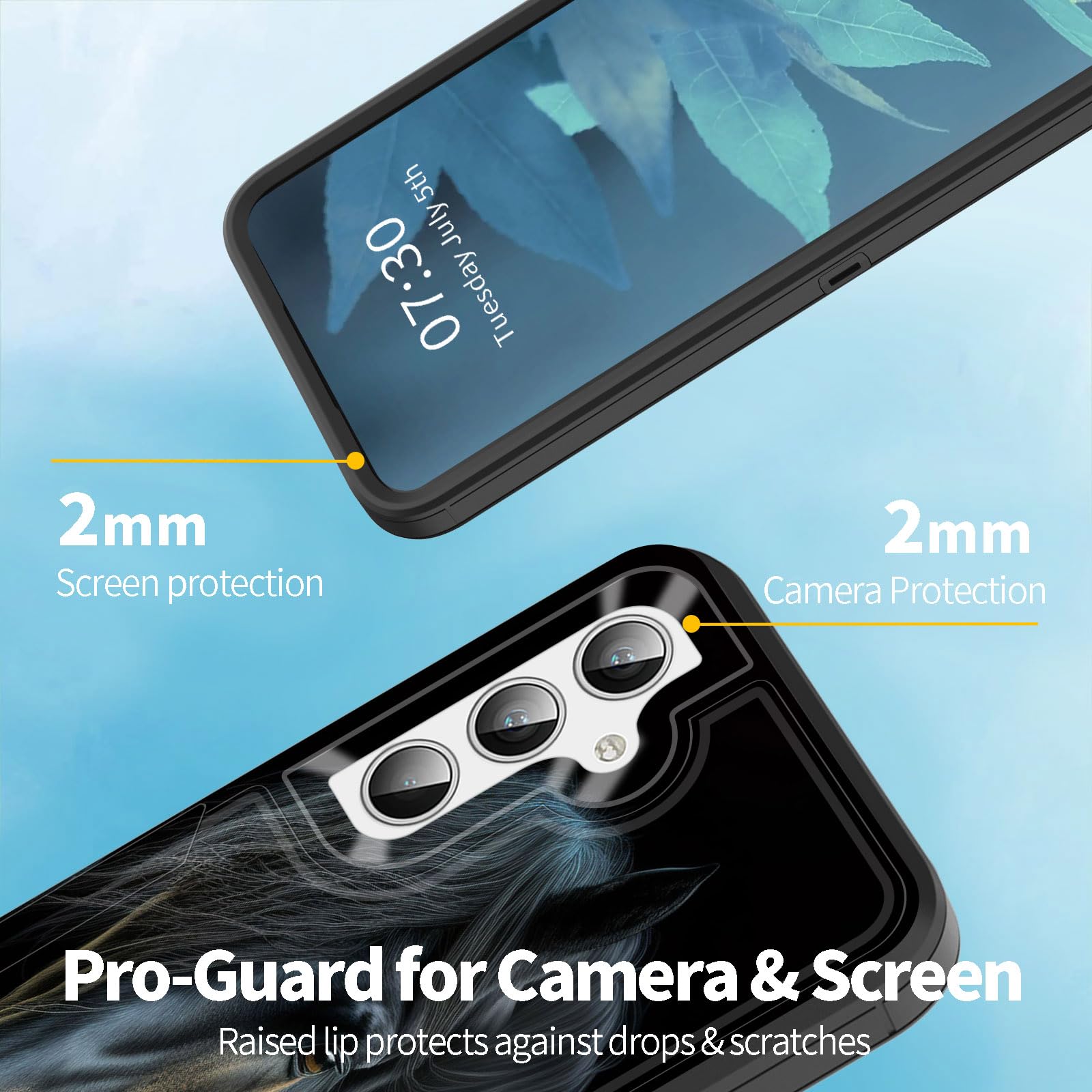 Bfukvou For Galaxy S24 Fe Case, Dust-Proof Port Cover, Full Body Silicone Rubber Covered, Non-Slip Drop-Proof Phone Case For Sam